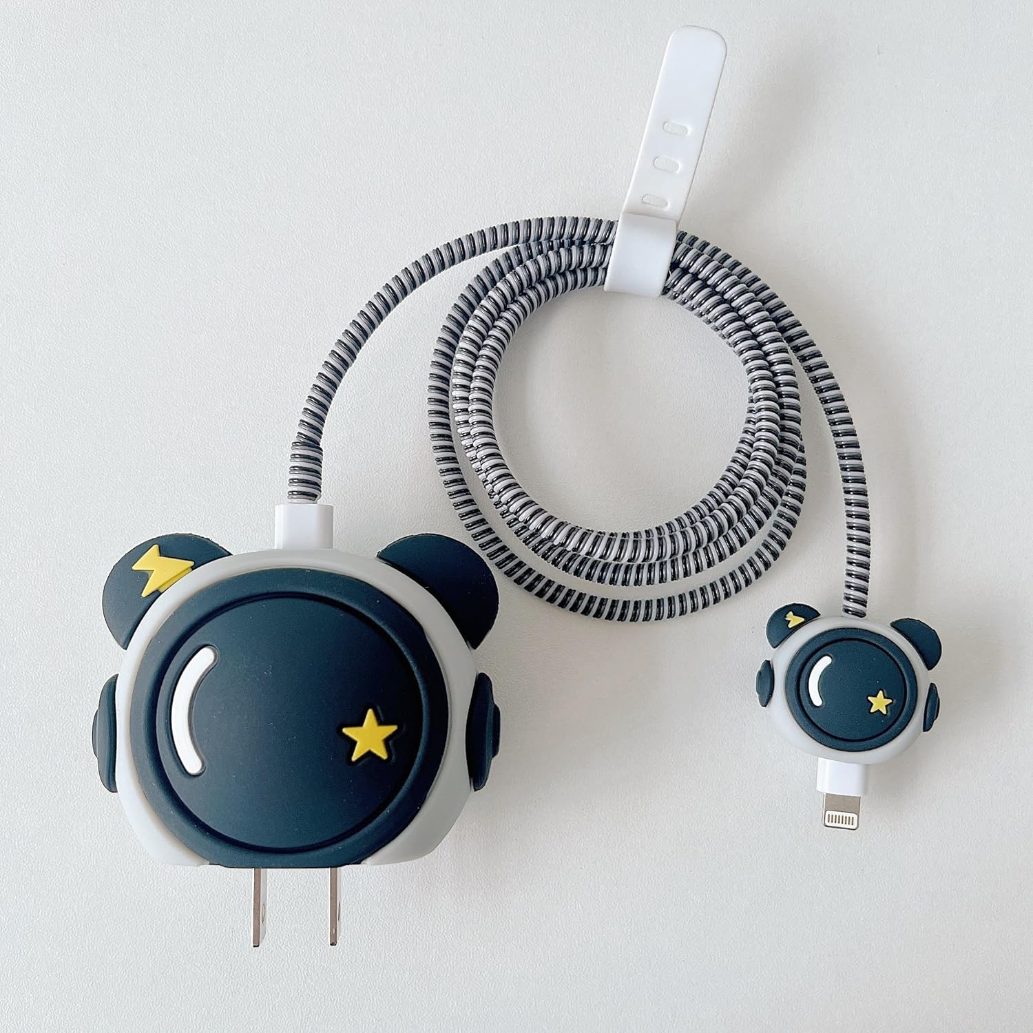 SKYCELL Charger Case Cover with Full Cable Protector 3D Cute Pattern Compatible for iPhone Charger Only 18W & 20W iPhone 16,iPhone 13,iPhone 15,iPhone 14 (Black Astronaut) SKYCELL Charger Case Cover with Full Cable Protector 3D Cute Pattern Compatible for iPhone Charger Only 18W & 20W iPhone 16,iPhone 13,iPhone 15,iPhone 14 (Black Astronaut)