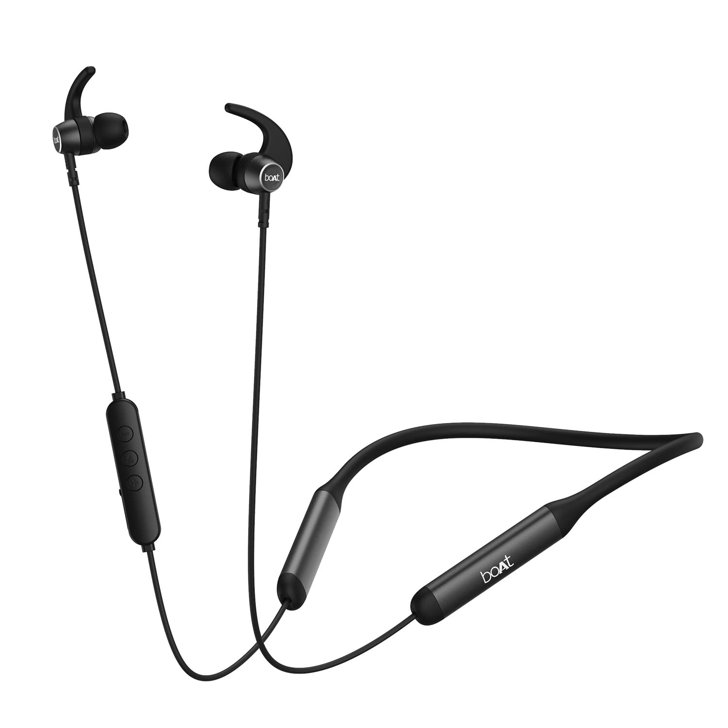 Boat Rockerz 330 Pro in-Ear Bluetooth Neckband with 60HRS Playtime, ASAP Charge, ENx Tech, Signature Sound, BT v5.2, Dual Pairing, IPX5, with Mic (Active Black)