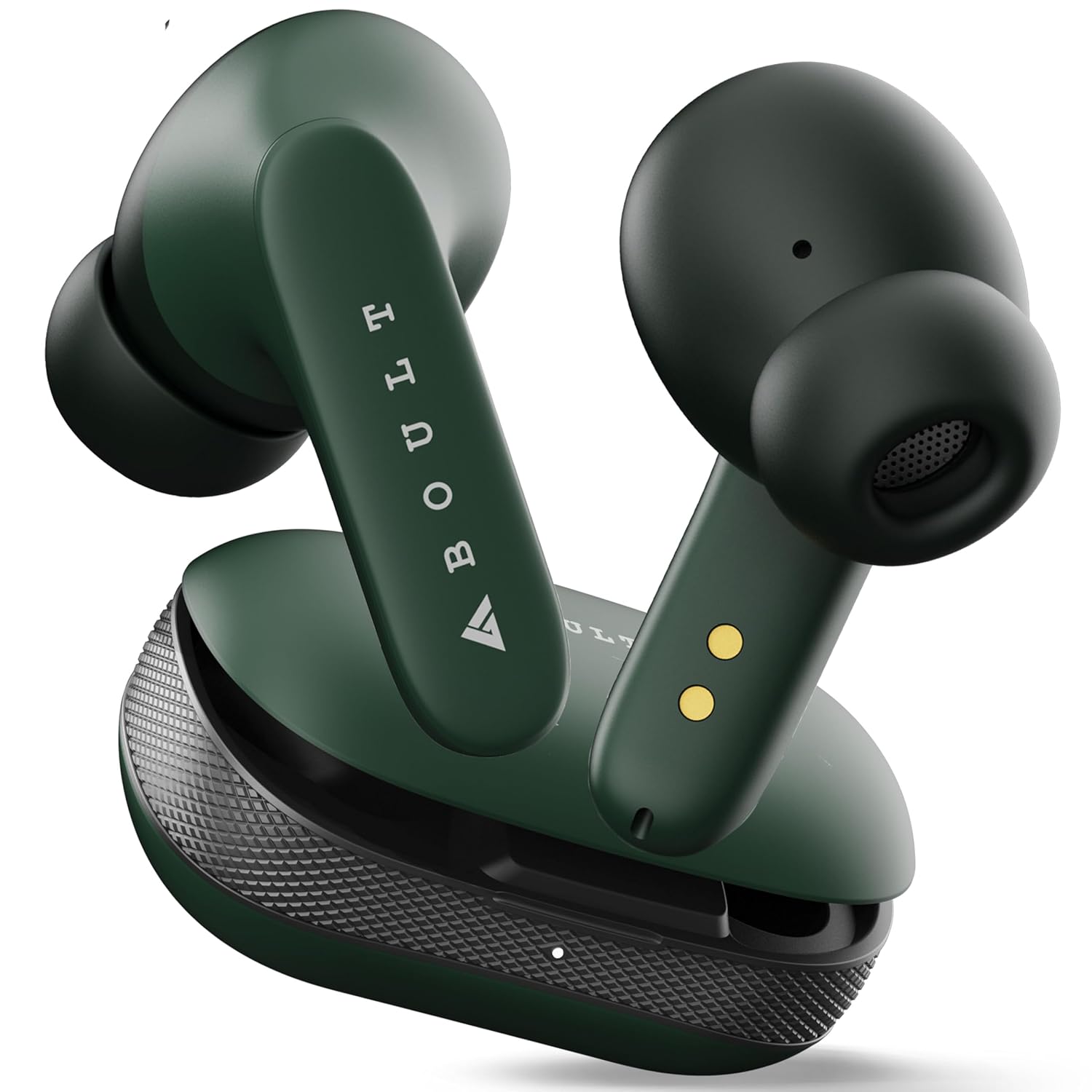 Boult Z20 Truly Wireless Bluetooth Ear Buds with 51H Playtime, Zen™ Calling ENC Mic, Made in India, Low Latency Gaming, Touch Controls, Rich Bass Drivers, TWS Earbuds Bluetooth Wireless (Pine Green)