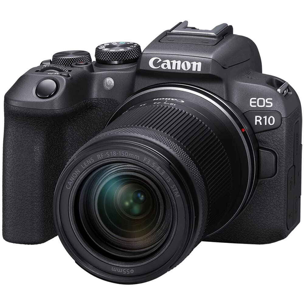 Canon EOS R10 24.2MP RF-S18-150 F/3.5-6.3 IS STM Mirrorless Camera (APS-C Sendor, 4K UHD Video) for Wedding & Content Creators – Black