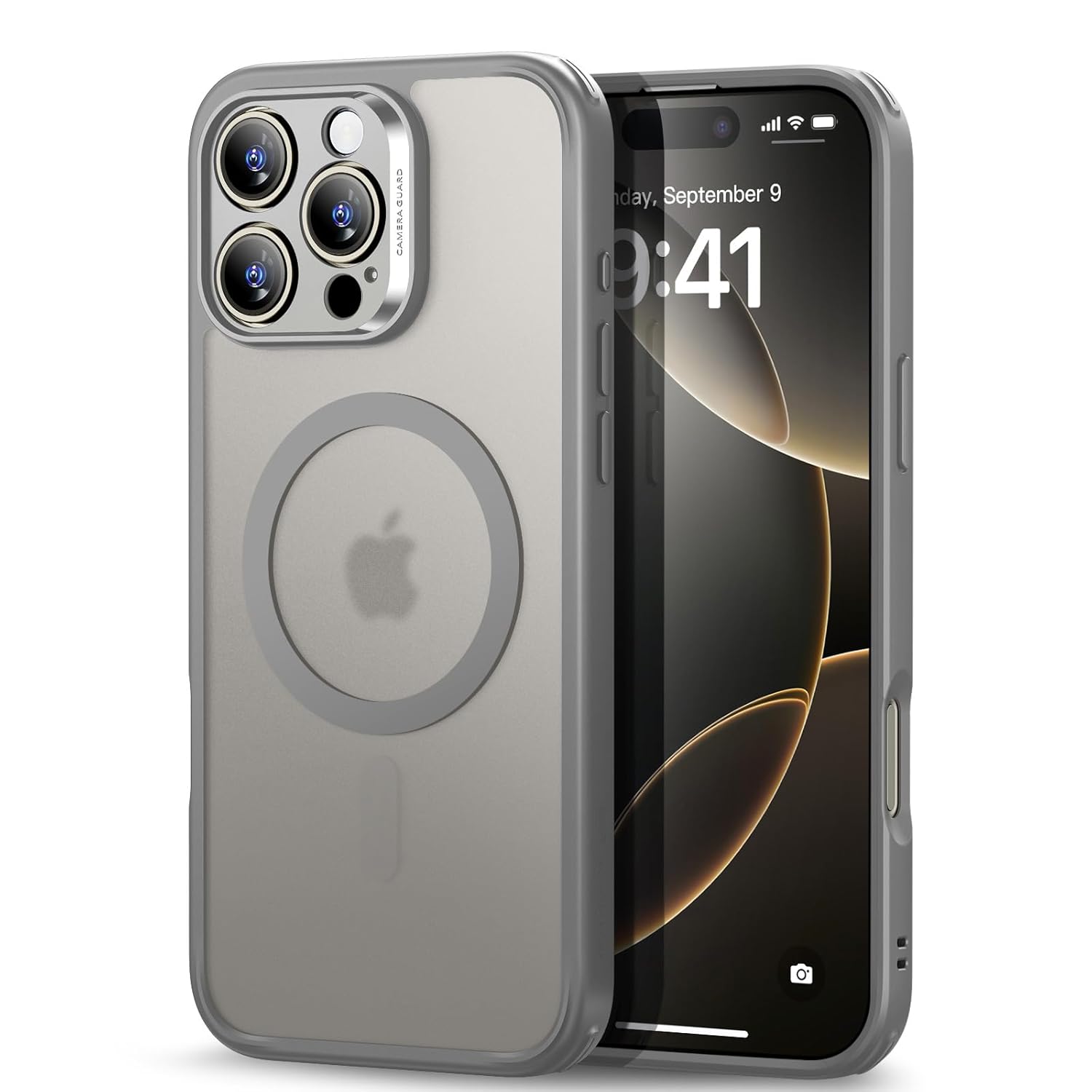 ESR for iPhone 16 Pro Max Case (4 in 1) Set, Translucent Matte Case with Screen Protector, Compatible with MagSafe, TPU, Military-Grade Protection, Classic Series,Frosted Grey ESR for iPhone 16 Pro Max Case (4 in 1) Set, Translucent Matte Case with Screen Protector, Compatible with MagSafe, TPU, Military-Grade Protection, Classic Series,Frosted Grey