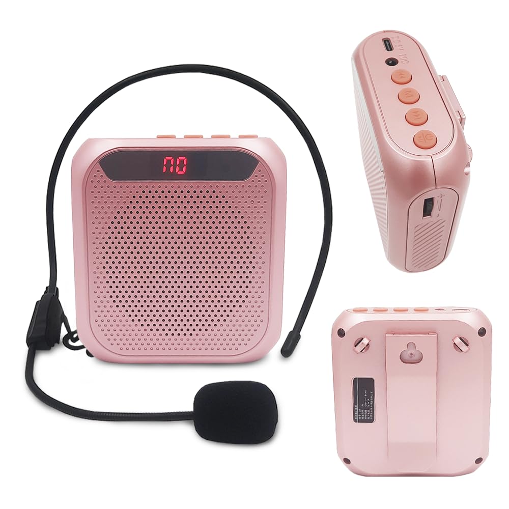 Karomouj Wireless Voice Amplifier Portable Bluetooth Speaker and Microphone for Teachers Clear Classroom Audio for Lectures Events Workshops Mic for Instructors Presenters (Rose Gold Pack of 1) Karomouj Wireless Voice Amplifier Portable Bluetooth Speaker and Microphone for Teachers Clear Classroom Audio for Lectures Events Workshops Mic for Instructors Presenters (Rose Gold Pack of 1)