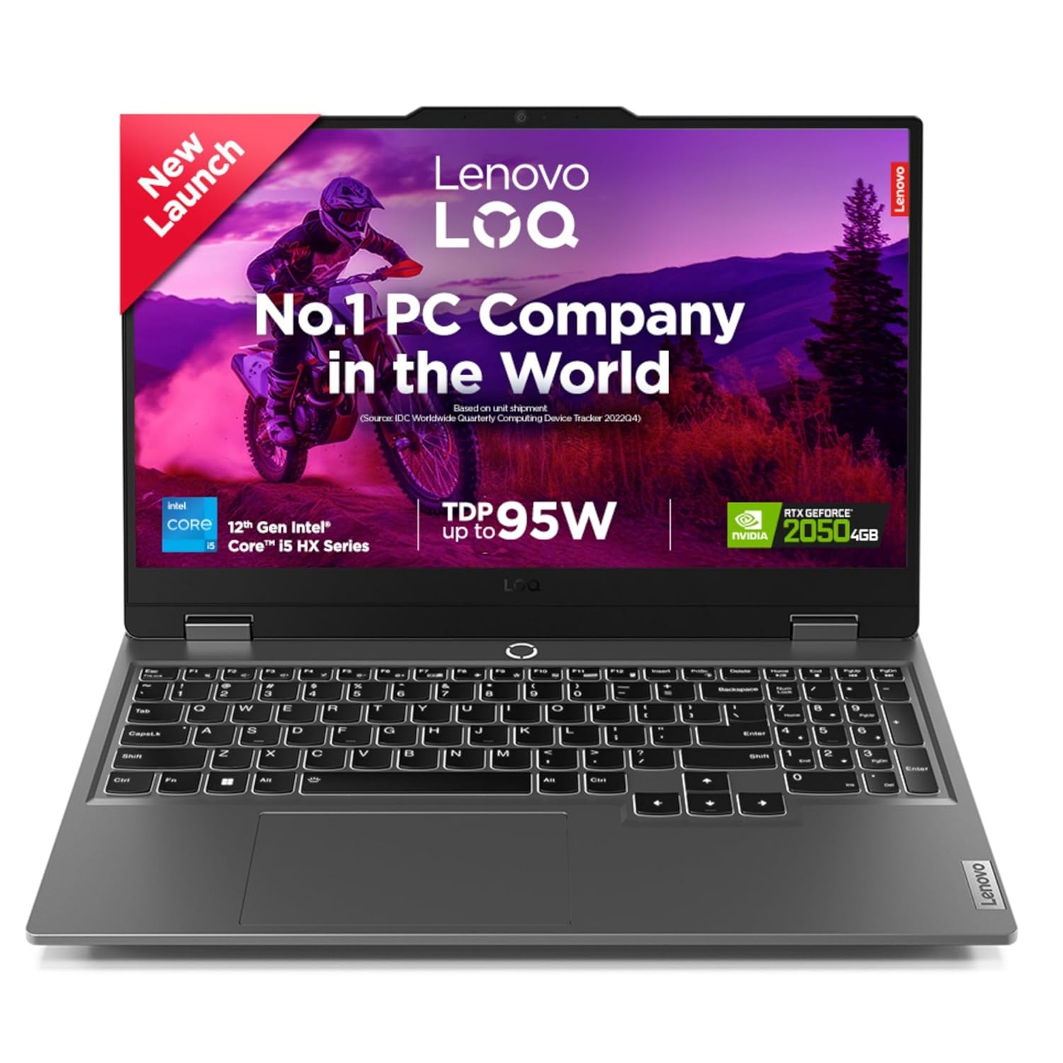 Lenovo LOQ 2024, Intel Core i5-12450HX, 12th Gen, NVIDIA RTX 2050-4GB, 24GB RAM, 512GB SSD, FHD 144Hz 300Nits, 15.6″/39.6cm, Windows 11, Grey, 2.4Kg, 83GS00CKIN, 100% sRGB, 1Yr ADP Free Gaming Laptop