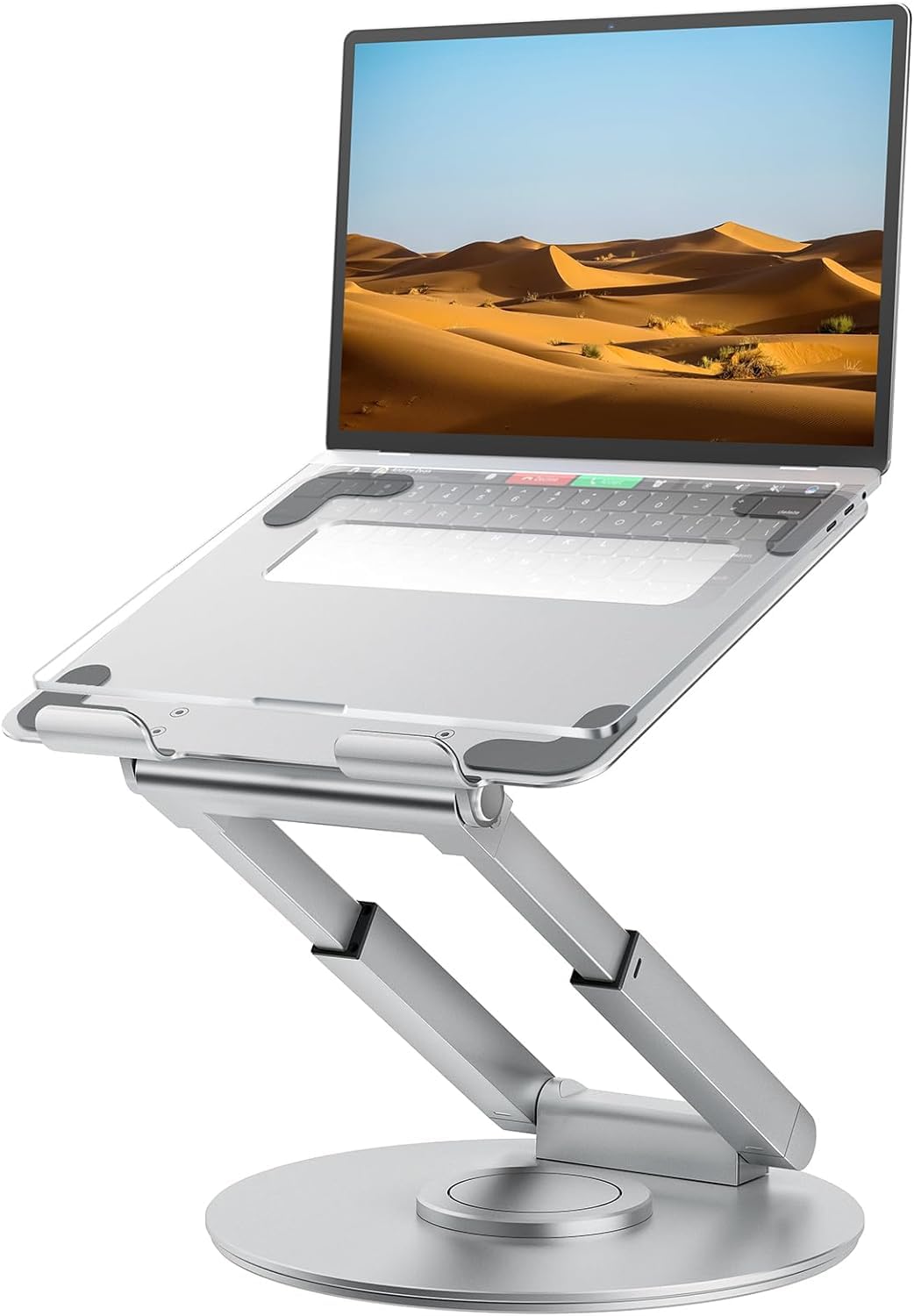 PLIXIO Adjustable Laptop Stand with 360° Rotating Base Tabletop Ergonomic Foldable Portable Holder Compatible for MacBook, HP, Dell, Lenovo & All Other Notebook (Sliver) PLIXIO Adjustable Laptop Stand with 360° Rotating Base Tabletop Ergonomic Foldable Portable Holder Compatible for MacBook, HP, Dell, Lenovo & All Other Notebook (Sliver)
