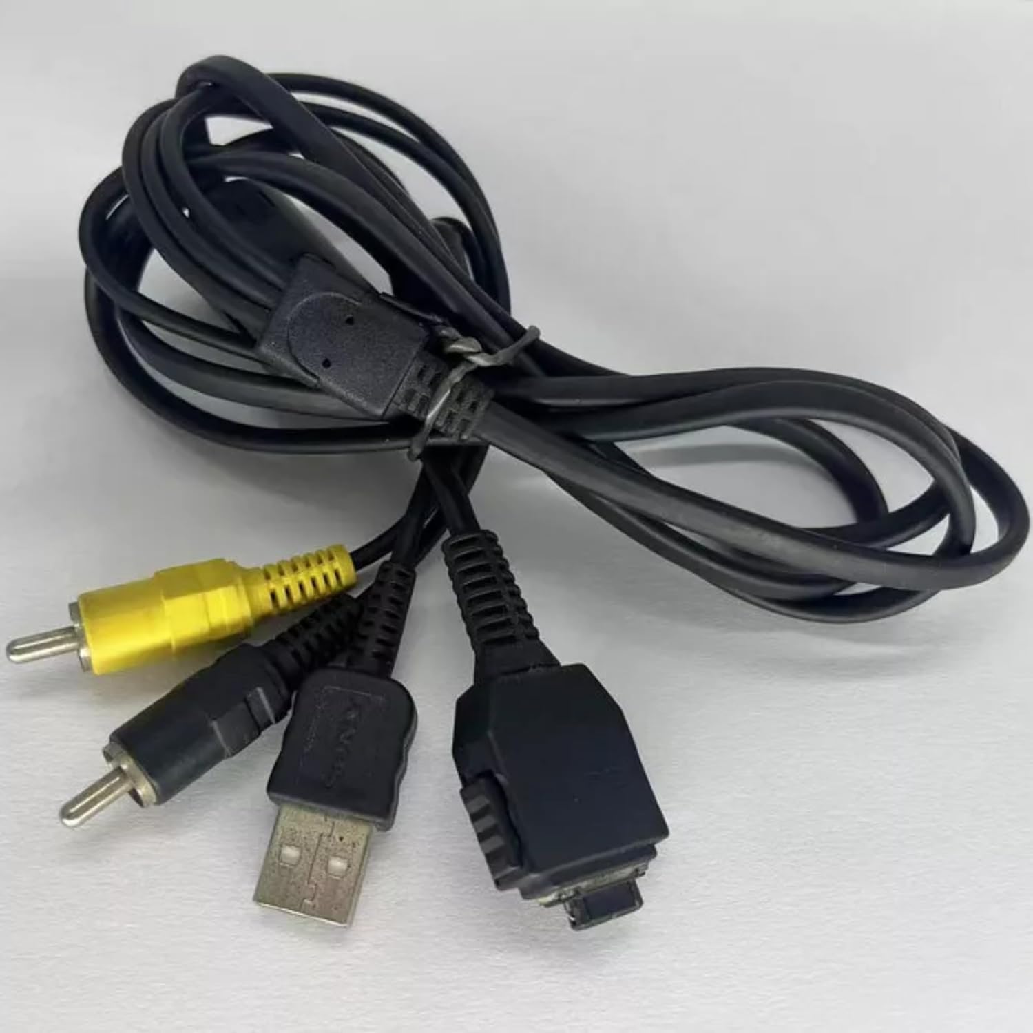 Power Supply Cord for Sony Digital Camera DSC-W50 W55 W70, AC Adapter Charger & USB Data Cable, Replacement Power Cord for Sony CyberShot DSC-W Series – Fast Charging & Durable