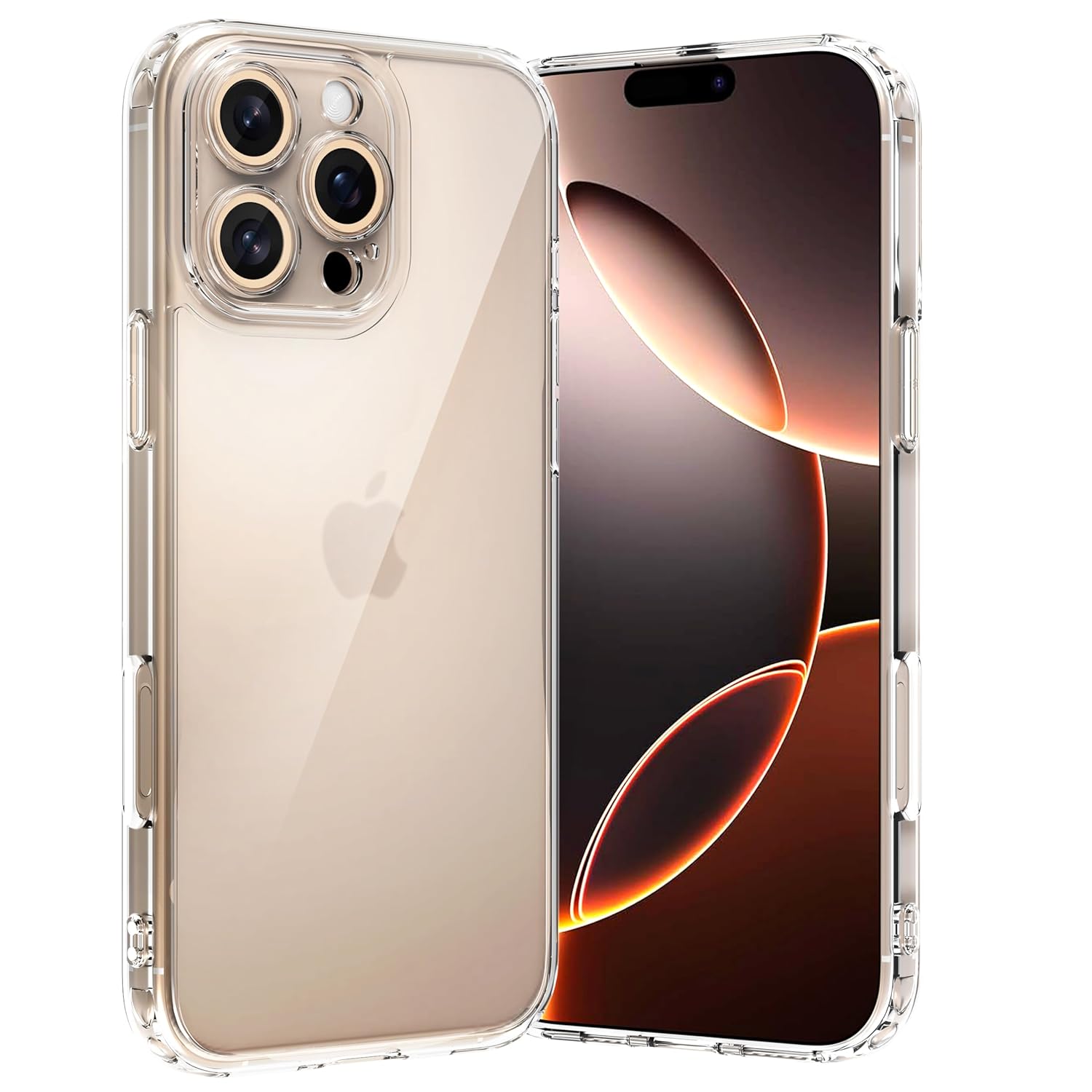 Sounce iPhone 16 Pro Max Case Cover with Ultra-Hybrid Crystal Clear | Camera Protection Bump | Shockproof Design | Hard Clear Back | Bumper Case Cover for iPhone 16 Pro Max (Transparent)