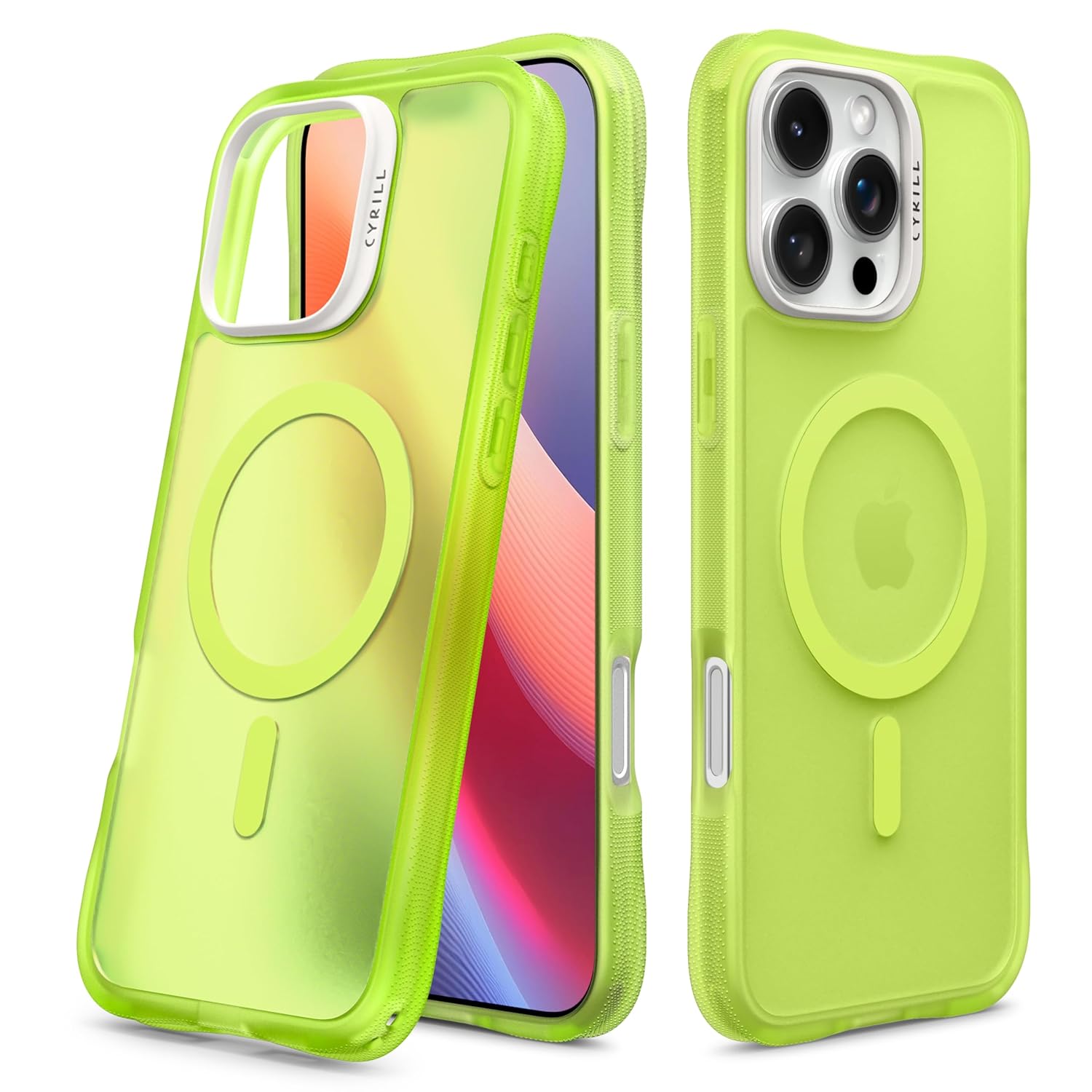 Spigen Cyrill UltraSheer Mag for iPhone 16 Pro Max Case, Semi-Transparent iPhone 16 Pro Max Back Cover – Lime