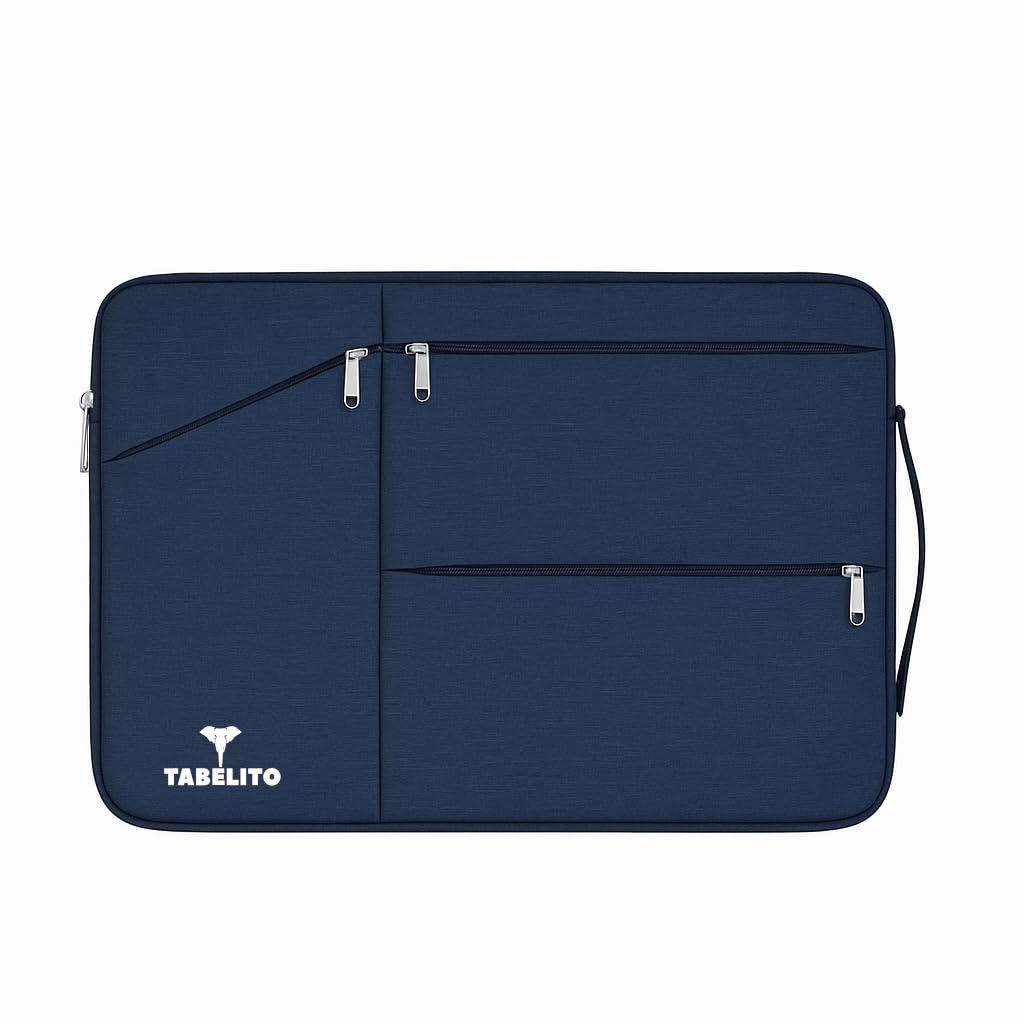 Tabelito Polyester Foam, Nylon Hybrid Laptopss Bag Sleeve Case Cover Pouch for Laptops (15.6 Inches /39.6Cm, Blue) Tabelito Polyester Foam, Nylon Hybrid Laptopss Bag Sleeve Case Cover Pouch for Laptops (15.6 Inches /39.6Cm, Blue)
