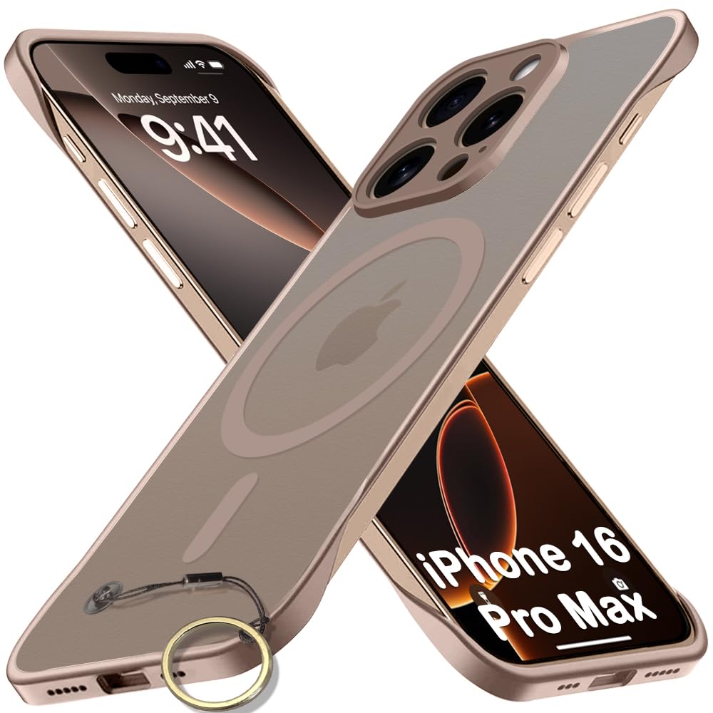 TheGiftKart Hybrid Ultimate Slim Back Case Cover for iPhone 16 Pro MAX | Frosted Matte Translucent Hard Back Case Cover for iPhone 16 Pro MAX (PC & TPU, MagSafe Compatible, Desert Titanium Sides) TheGiftKart Hybrid Ultimate Slim Back Case Cover for iPhone 16 Pro MAX | Frosted Matte Translucent Hard Back Case Cover for iPhone 16 Pro MAX (PC & TPU, MagSafe Compatible, Desert Titanium Sides)