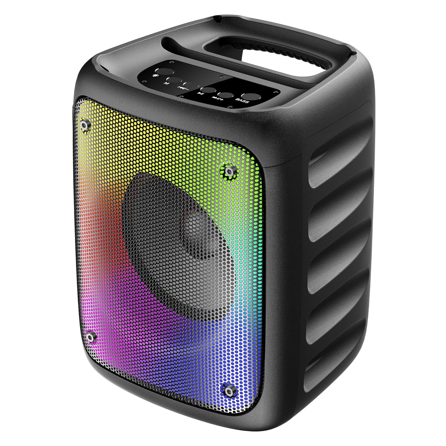 ZEBRONICS Sound Feast 91 24W Output, Portable Wireless Speaker with Bluetooth 5.0, FM Radio, TWS, 6.3mm Wired Mic Support, USB, mSD, AUX, Mobile Holder and RGB Lights