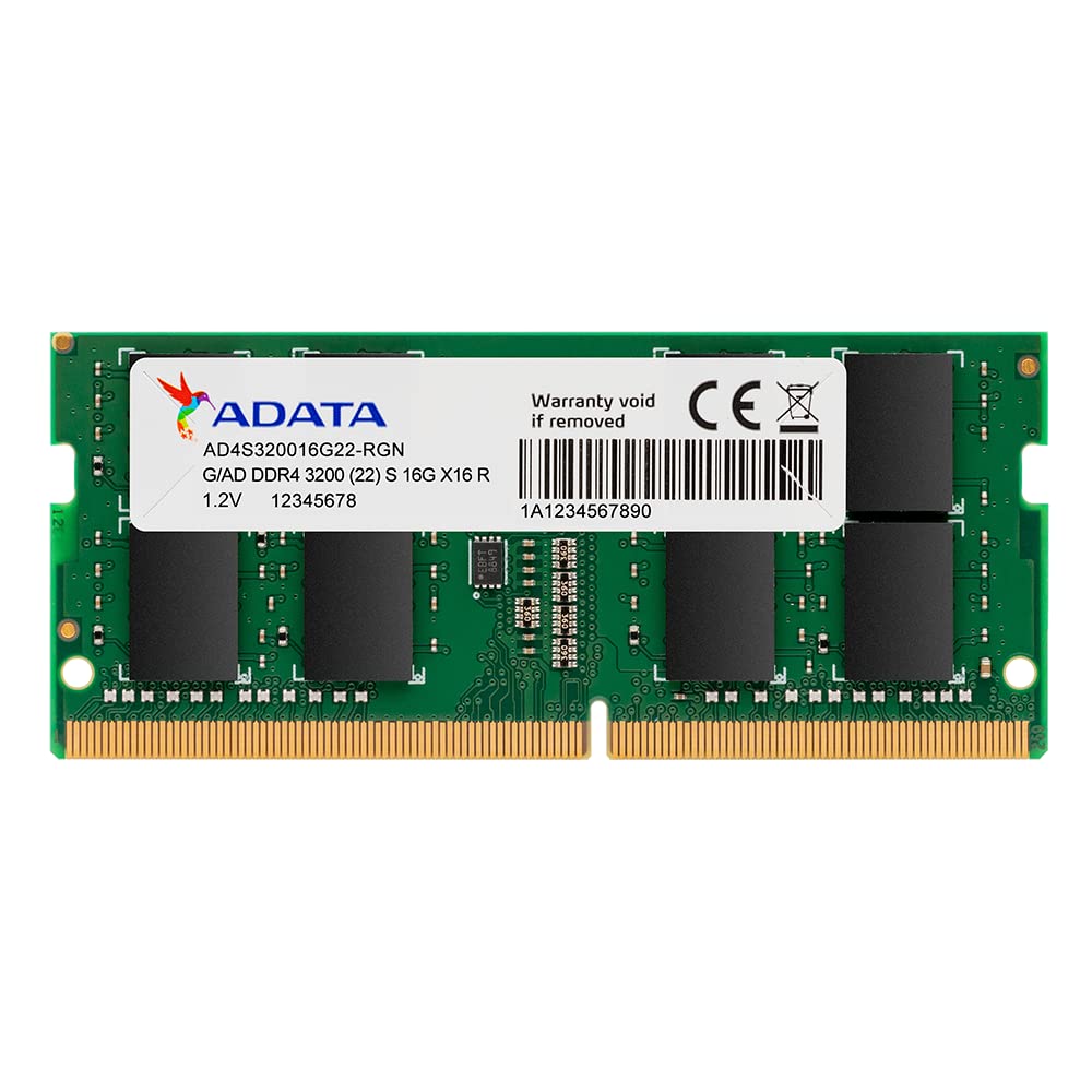 ADATA Premier 8GB 3200MHz SO-DIMM DDR4 Laptop Memory, Single RAM Module, Supports Intel & AMD CPUs, XMP Profile Support, Fast Data Transfer, Enhanced Efficiency, AD4S32008G22-SGN