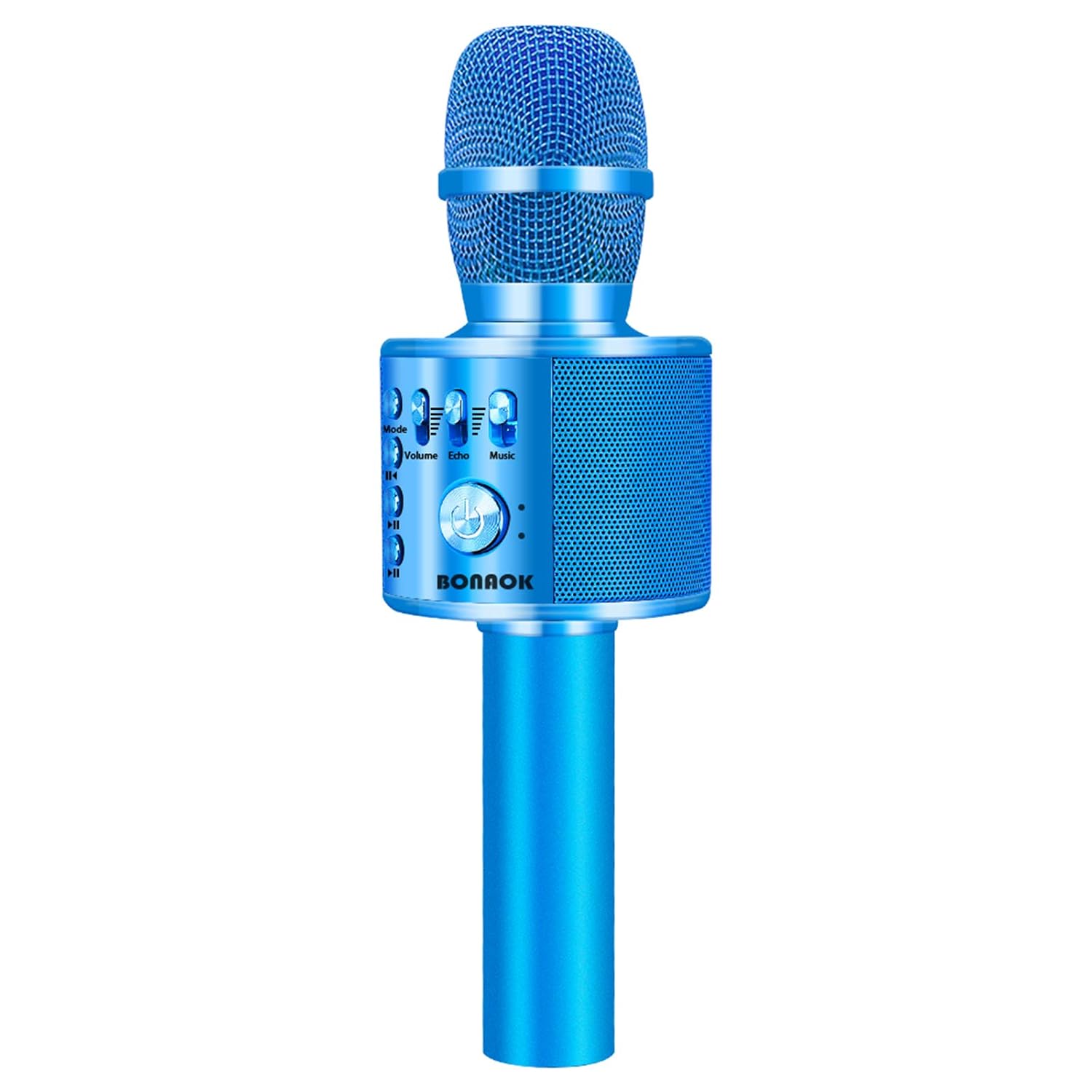 BONAOK Karaoke Microphone,3-in-1 Portable Bluetooth Handheld Karaoke Mic Speaker Machine Christmas Birthday Home Party for Android/iPhone/PC/Smartphone Karaoke Portable Systems(Q37 Blue)