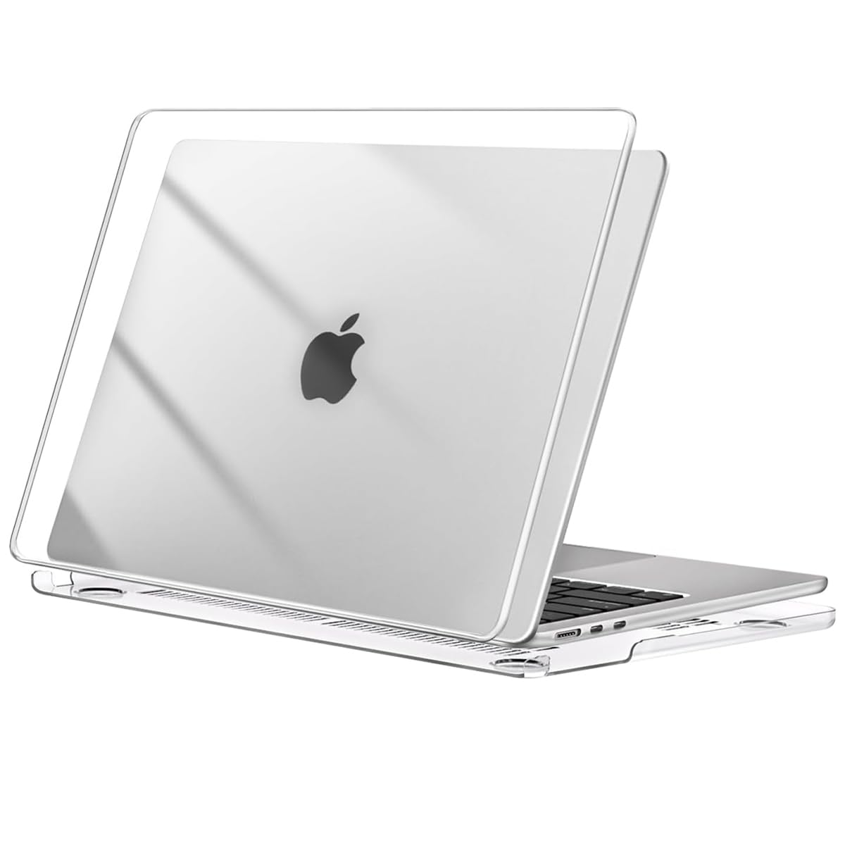 HASTHIP® Laptop Case Cover for New MacBook Air 13.6 Inch M4 A3240 M3 A3113 M2 A2681 Retina Display&Touch ID 2025 2024 2022 Mac Book Air 13 Inch Case for Apple Clear Plastic Hard Shell Cover Protective