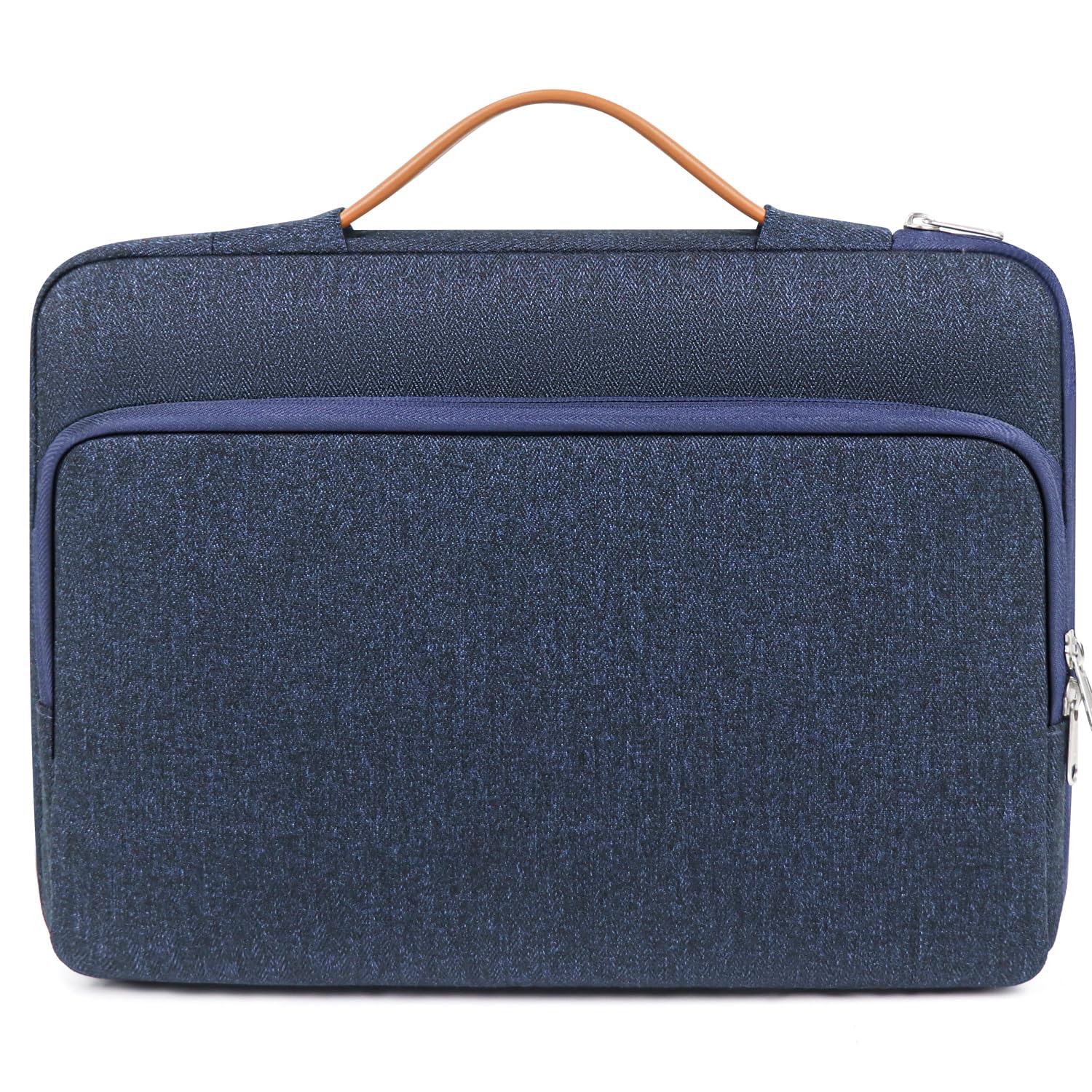 MOCA 15-16 Inch laptops 360° Waterproof Material Laptop Sleeve Case with Anti-Collision Protection, Full Velvet Interior, Navy Blue