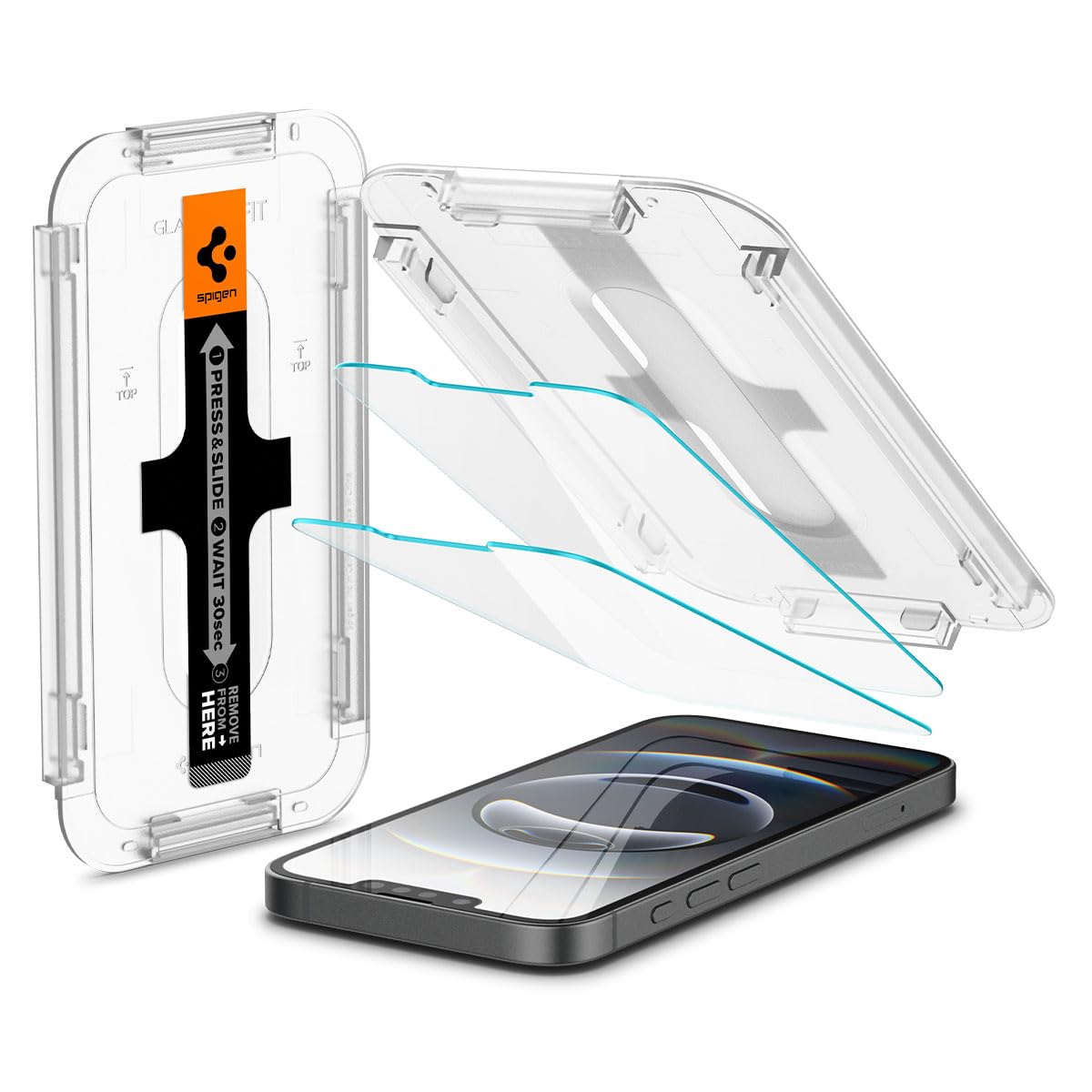 Spigen EZ Fit Tempered Glass Screen Protector Guard for iPhone 16e/14/13/13 Pro – 2 Pack