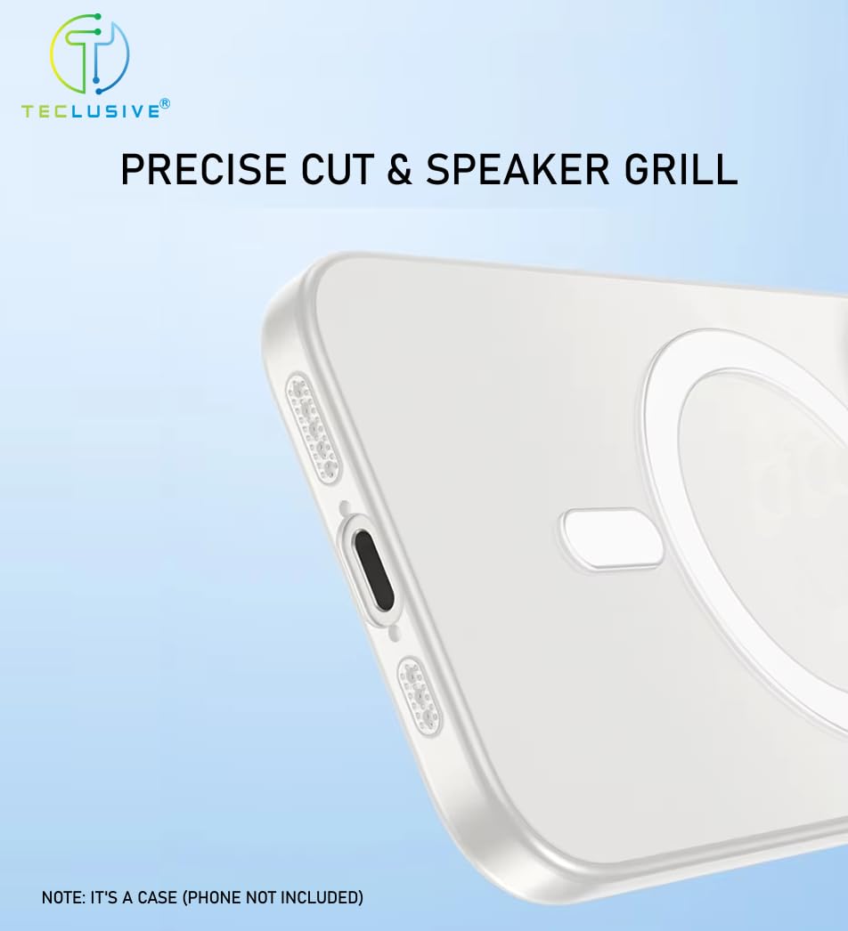 T TECLUSIVE Ultra Thin Magnetic Translucent Case Compatible with Magsafe iPhone 16 Pro Max | Hard Frosted Slim Paper Cover with Magnetic Ring | Lifetime Non Yellowing Case (Frosted Clear, 16 Pro Max) T TECLUSIVE Ultra Thin Magnetic Translucent Case Compatible with Magsafe iPhone 16 Pro Max | Hard Frosted Slim Paper Cover with Magnetic Ring | Lifetime Non Yellowing Case (Frosted Clear, 16 Pro Max)