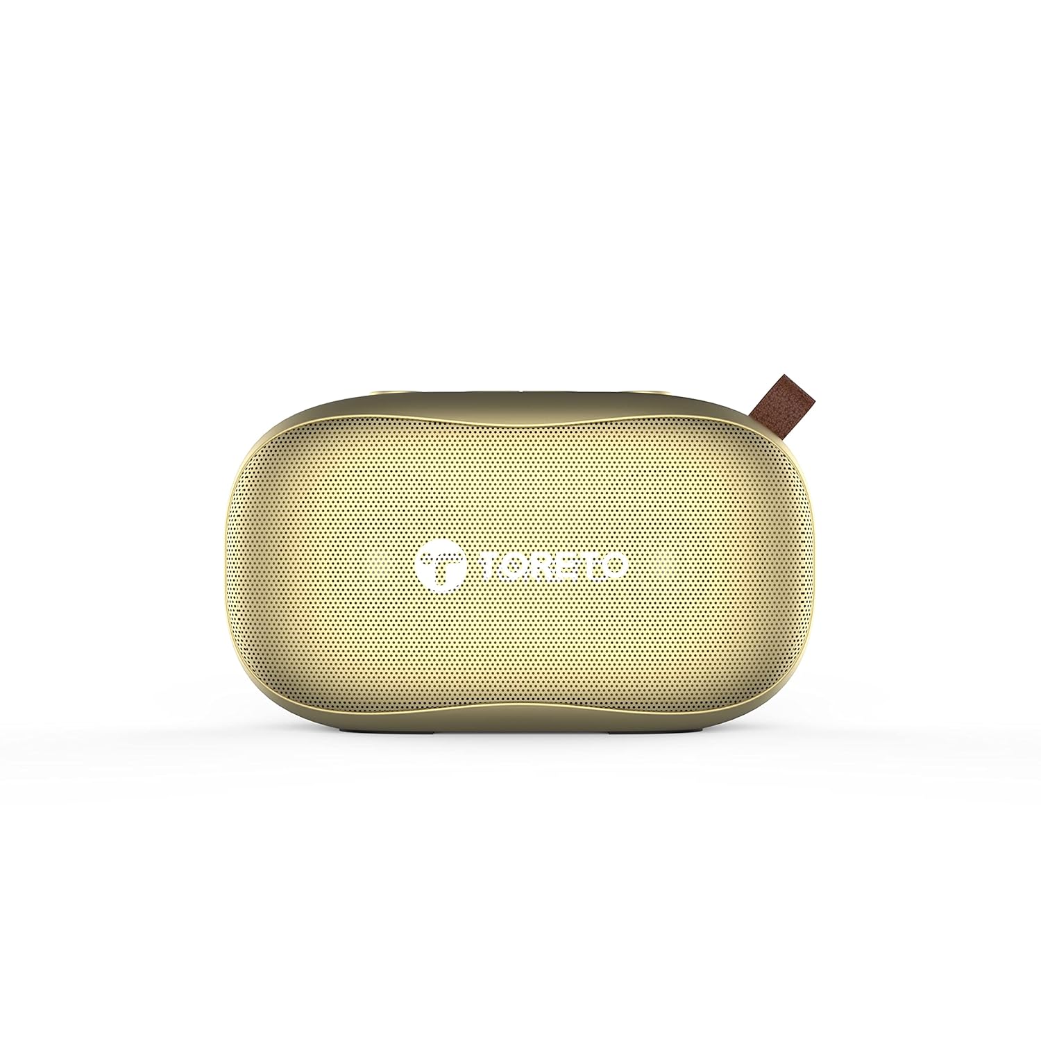 Toreto Bang Pro 10WWireless Bluetooth Speaker – Dual Audio Drivers, Powerful Bass Radiator, Fast Charging Long Play Time,TWS, Portable, Inbuilt MIC, FM, Type C Charging (Gold)