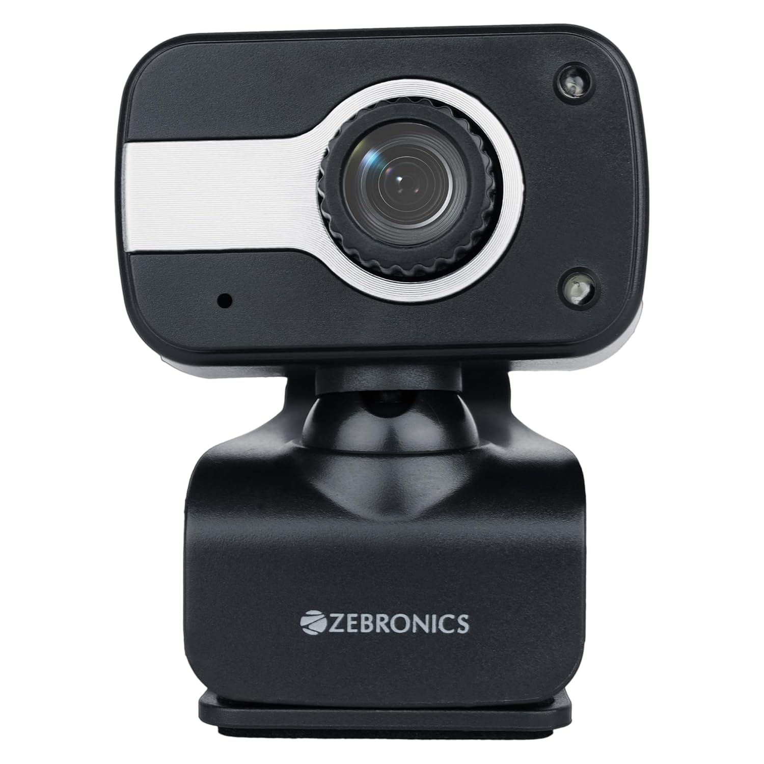 Zebronics Zeb-Crystal Clear Web Camera with 3P Lens,Built-in Microphone,Auto White Balance,Night Vision and Manual Switch for LED (Black)