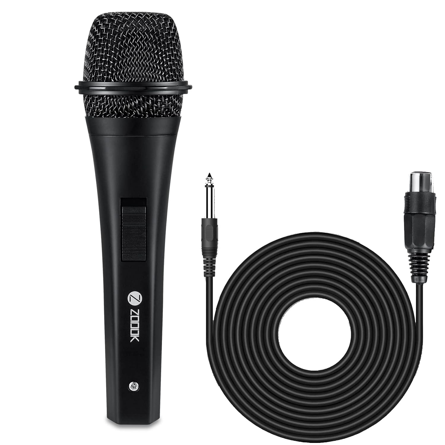 Zoook Karaoke Wired Microphone for Singing/Kids/Speaker/Party/System/Cardoid Vocal Unidirectional Dynamic Microphone with 10 Feet XLR Cable for Stage/Speech/Performance/Podium -1 Year Warranty Black