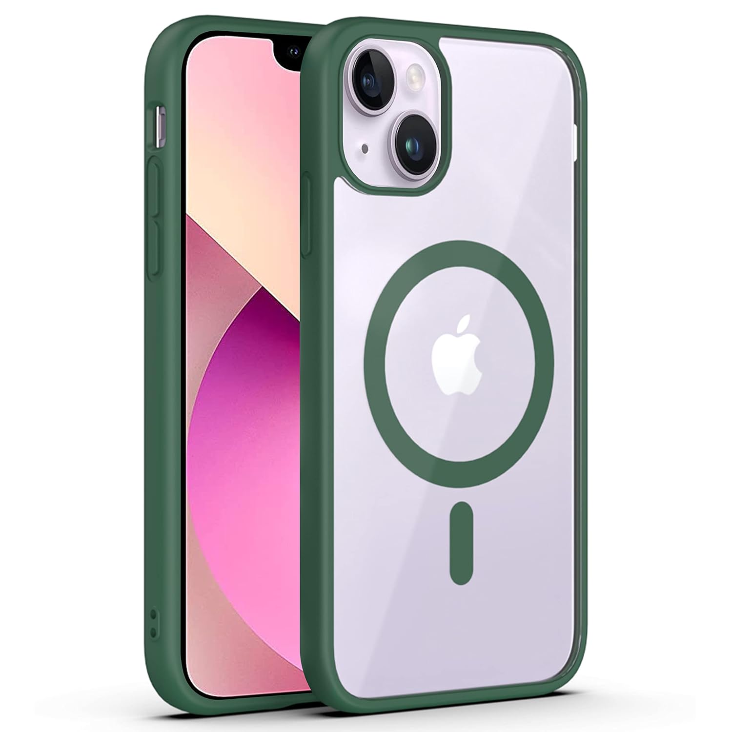Zapcase Back Case Cover for iPhone 13 | Compatible for iPhone 13 Back Cover | Scratch-Resistant Back Cover | Forest Green