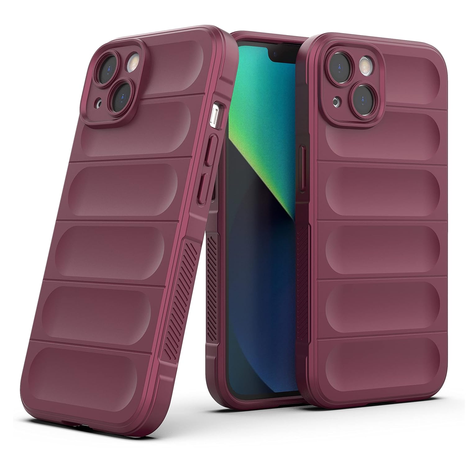 Zapcase Back Case Cover for iPhone 13 | Compatible for iPhone 13 Back Cover | Liquid Silicon Magic Case with Camera Protection | Plum