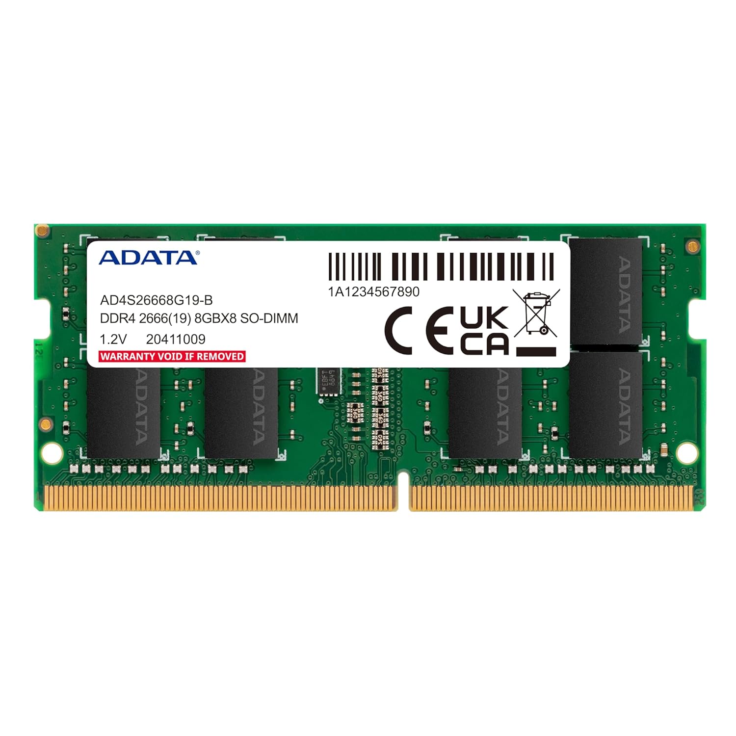 ADATA Premier 8GB 2666MHz SO-DIMM DDR4 Laptop Memory, Single RAM Module, Supports Intel & AMD CPUs, XMP Profile Support, Fast Data Transfer, Enhanced Efficiency, AD4S26668G19-SGN