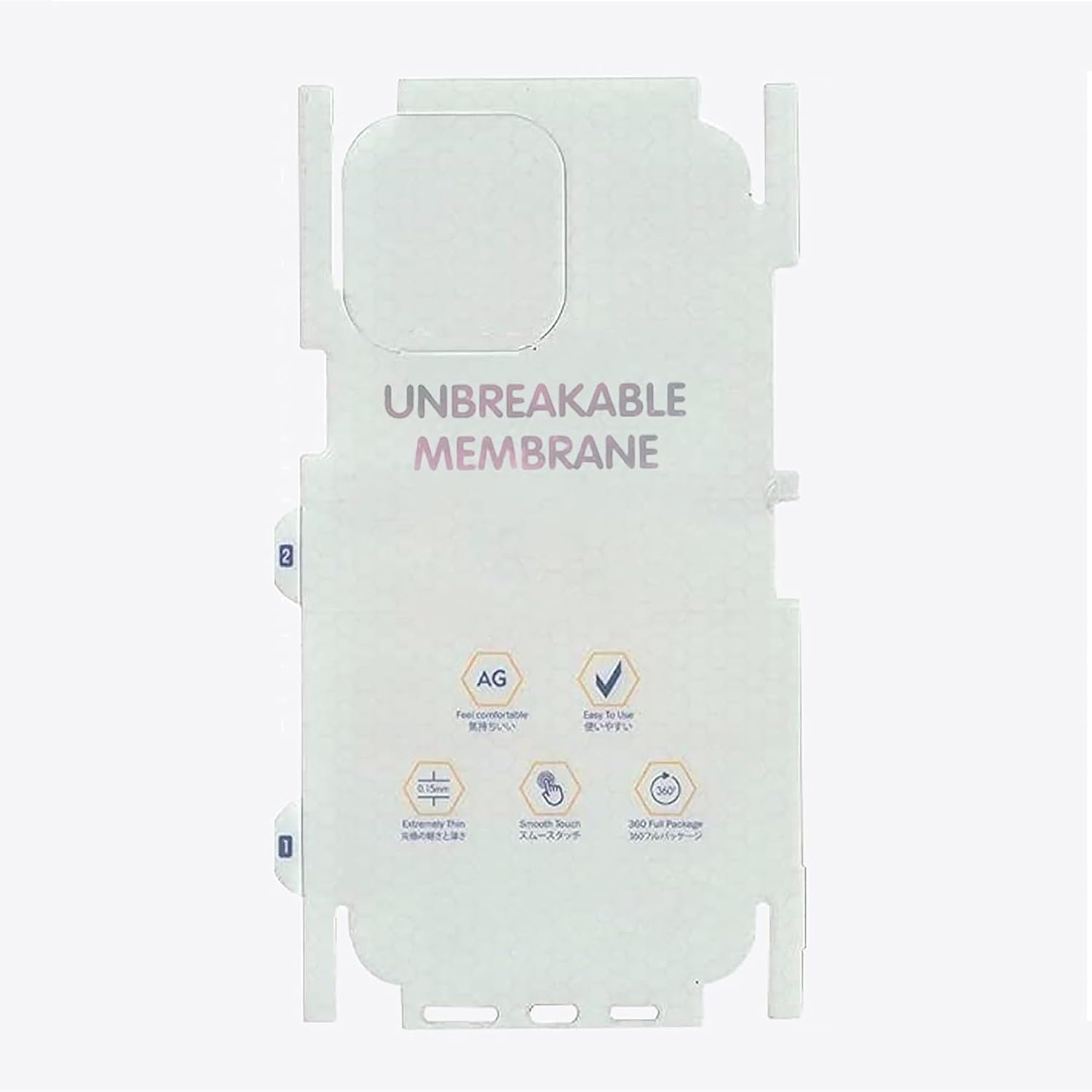 Blyton Matte Finish Back Screen Protector for iPhone 13 Unbreakable Membrane Scratch Guard Transparent TPU Full Fit Protective, Case Friendly, Compatible with iPhone 13 (Back & Side)