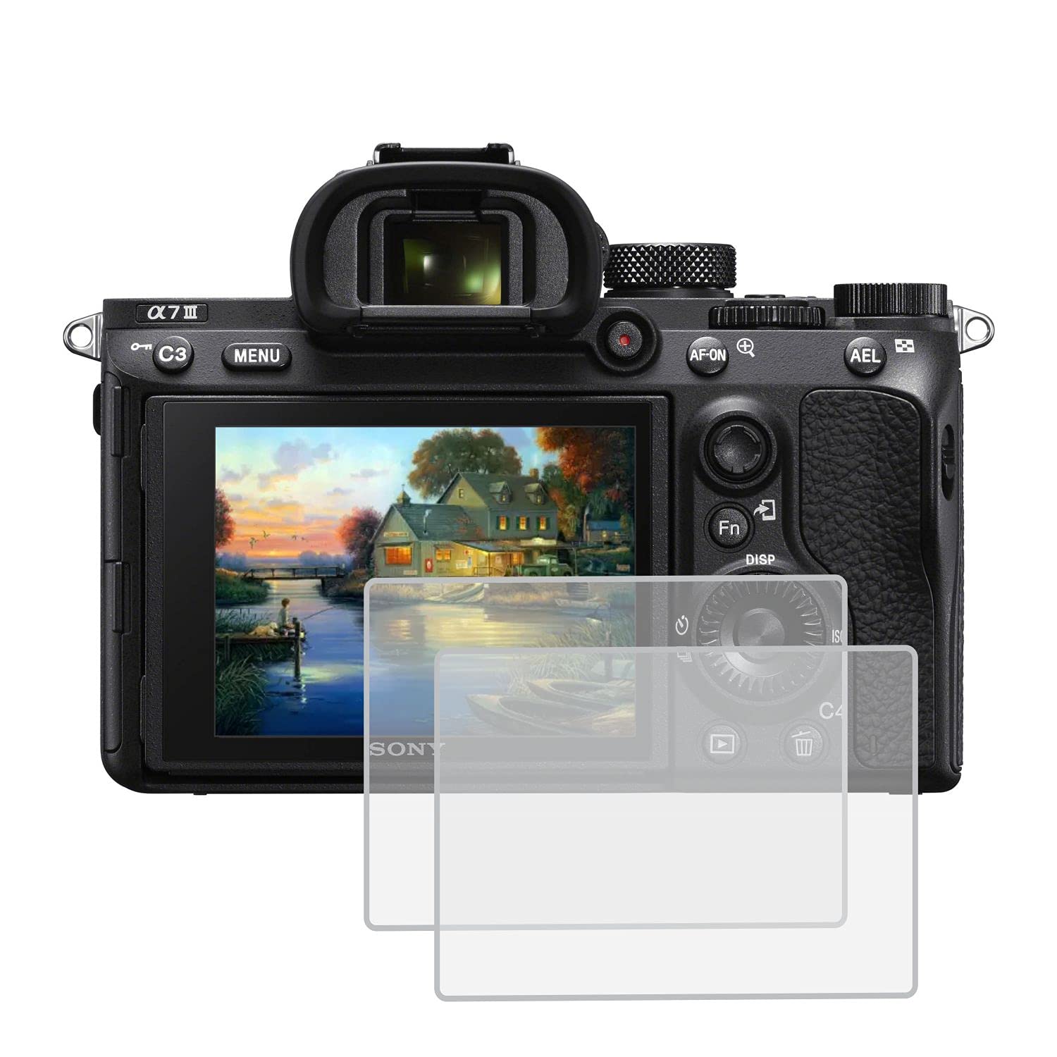 Boltove® Pack of 2 LCD Screen Protector Tempered Glass Compatible for Sony Alpha A7III Mirror Less Digital Camera [0.25mm 2.5D High Definition 9H]
