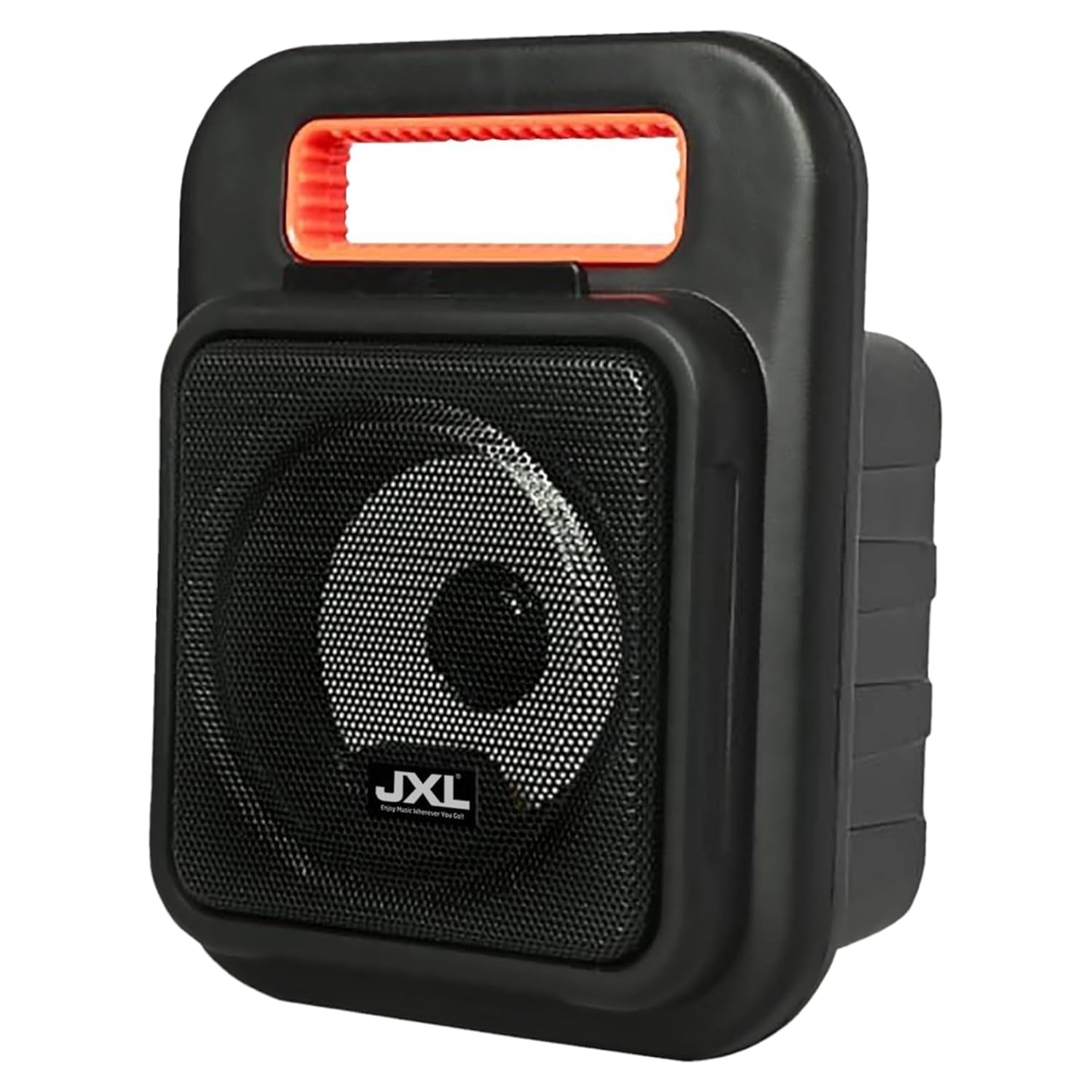 JXL Boom Master 20 Watt Premium Portable Bluetooth Speaker with Powerful Sound with Mic Connection and TWS Support (Black Orange)