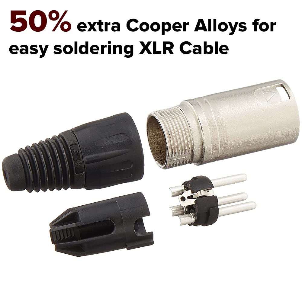 Kadence Professional Balanced 3 pin XLR Male to Female XLR Microphone, Guitar, Audio, Speaker Cable, 50% Extra Cooper Alloys for Easy Soldering XLR Cable 4.5MTR