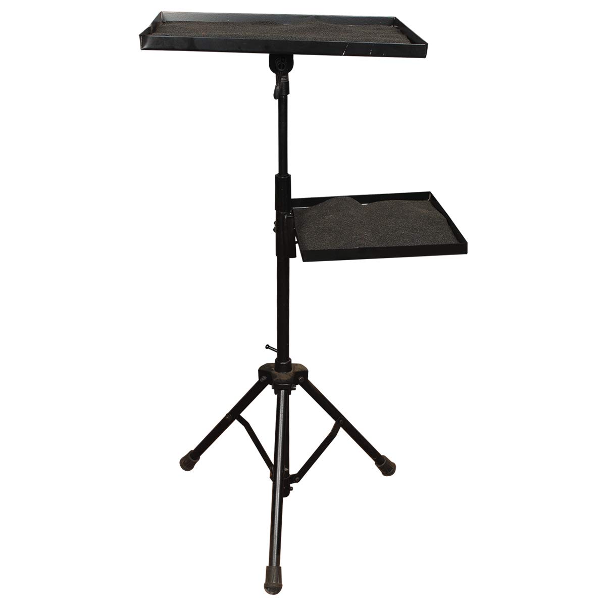 Spline Universal Laptop and Projector Floor Stand with Two Holding Tray 4-6 Feet Adjustable (Upper Tray is Tiltable, Color : Black)