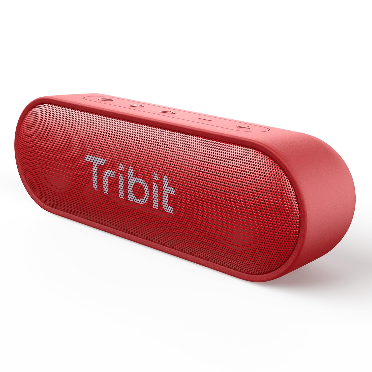 Tribit Updated Version XSound Go Wireless Bluetooth 5.3 Speakers with Loud Stereo Sound & Rich Bass 16W,24H Playtime,150 ft Bluetooth Range,Outdoor Lightweight IPX7 Waterproof,Built-in Mic(Red)