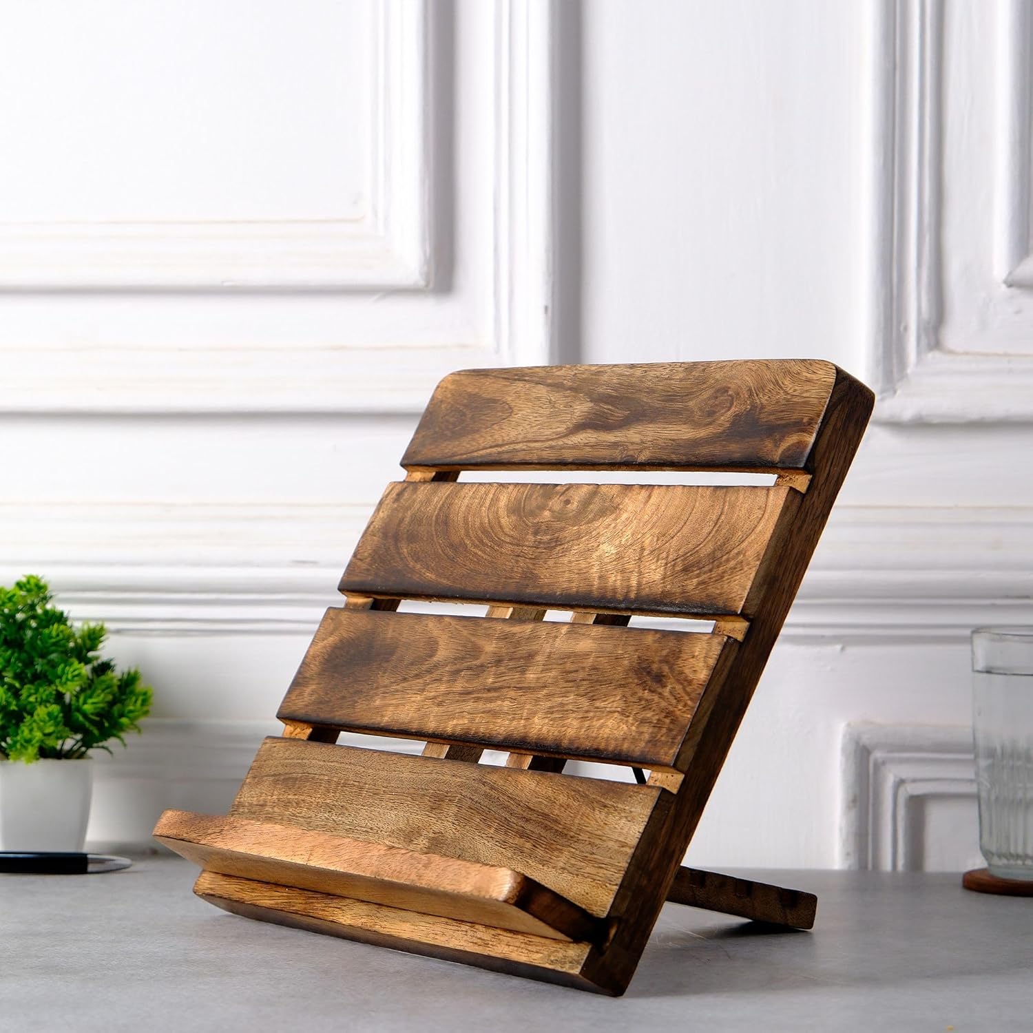 Wooden Laptop Stand & Book Holder – Foldale Laptop Riser with Adjustable Height for Table – Notebook and Tablet Accessory for Oiifce & Work Colleagues