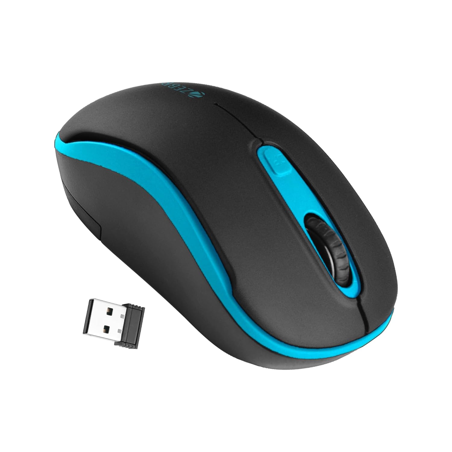 ZEBRONICS Dash Pro 2.4GHz Wireless Mouse, Upto 1600 DPI, 3 Level DPI, High Precision, Power Saving Mode, Comfortable & Lightweight, for Mac | Laptop | Computer (Blue)