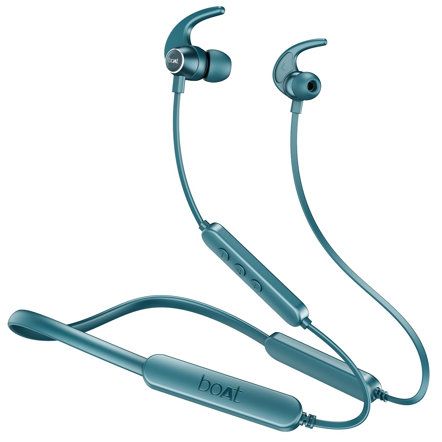 boAt Rockerz 255 Pro+, 60HRS Battery, Fast Charge, IPX7, Dual Pairing, Low Latency, Magnetic Earbuds, in Ear Bluetooth Neckband, Wireless with Mic Earphones (Teal Green)