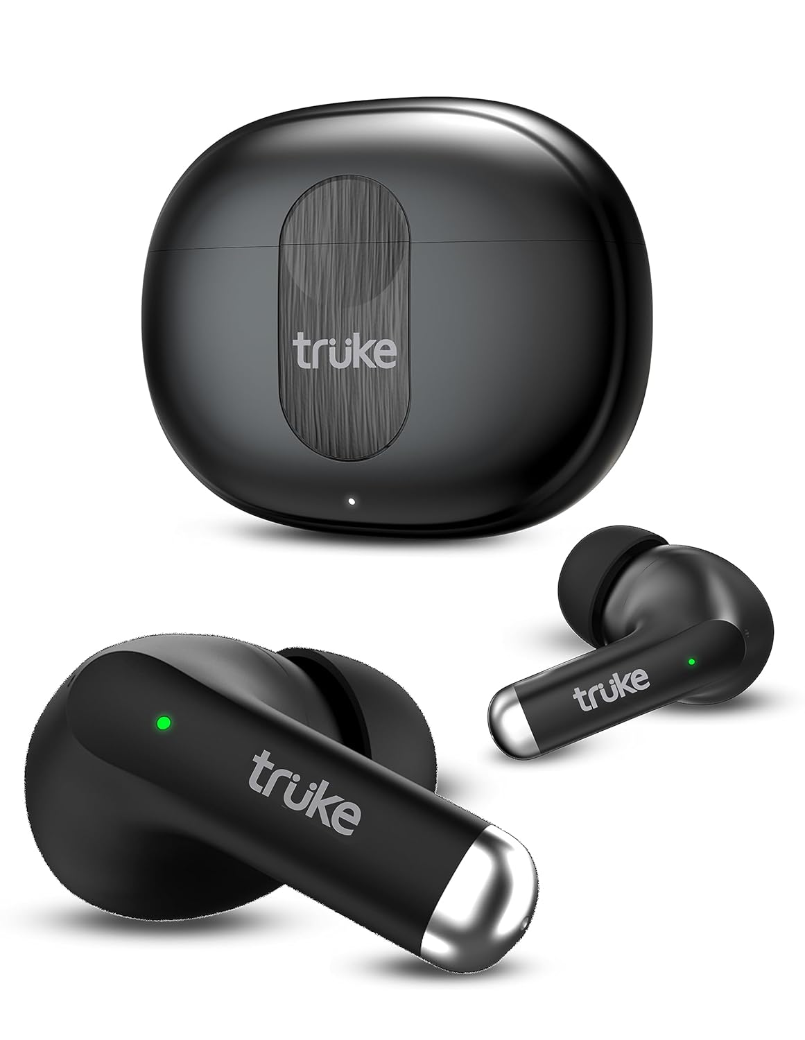 truke Newly Launched Buds A1 True Wireless in Ear Earbuds with 30dB Hybrid ANC, 48H Playtime, Quad-Mics with ENC, 3+1 EQ Modes, Fast Charging, Gaming Mode, Instant Pairing, AAC Codec, BT 5.3 (Black)