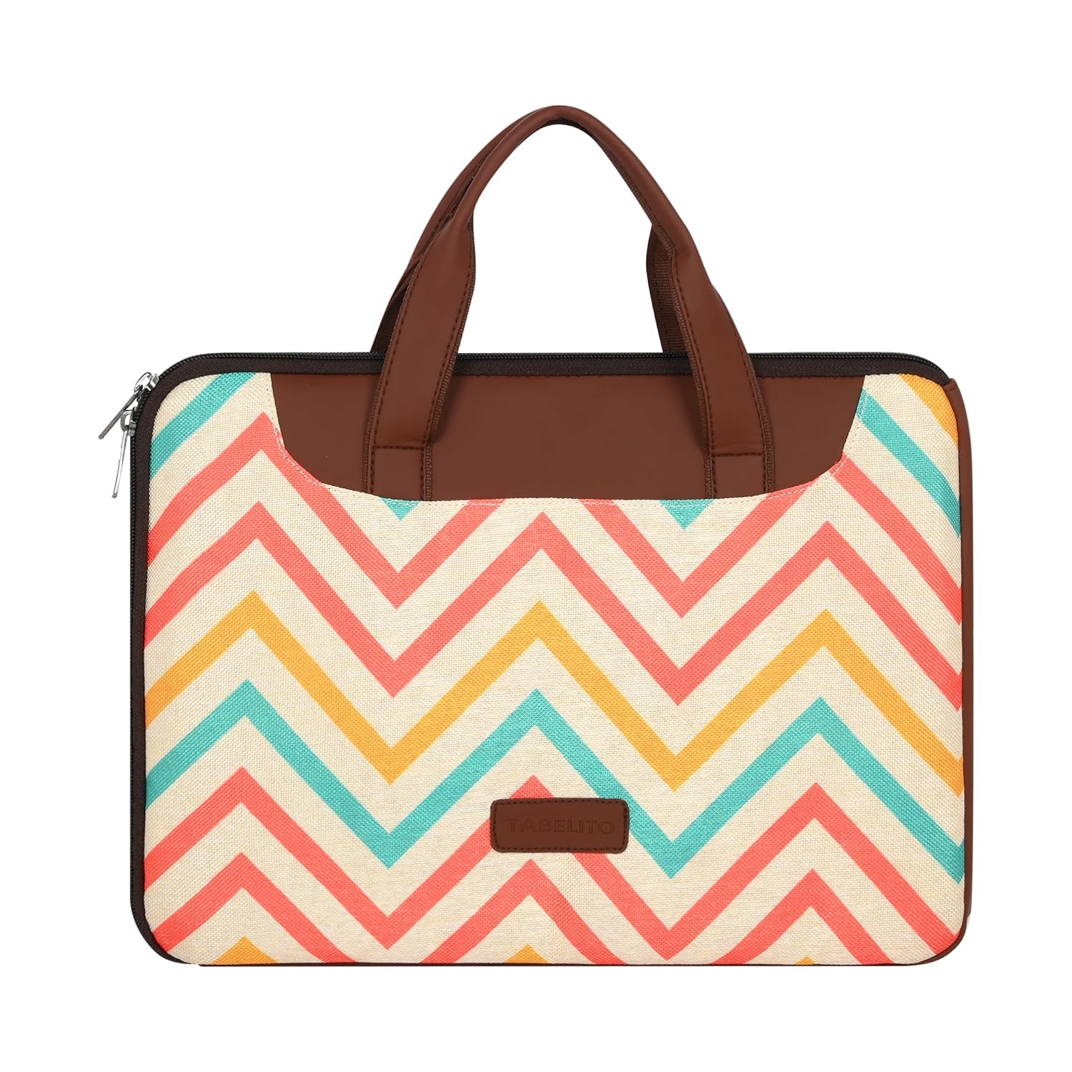 Tabelito Laptop Sleeve Bag 13″ to 15.6 inch for Women Jute and Vegan Leather Office Everyday Handbags