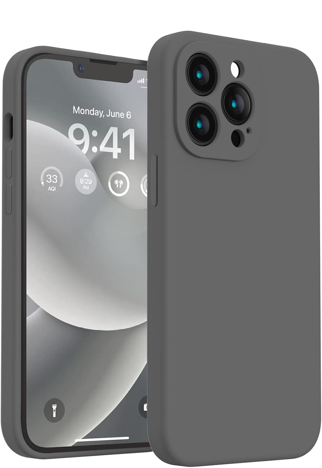 LOXXO® Square Candy Liquid Silicone iPhone Case Cover Compatible for iPhone 13 Pro, All Cube Series with Microfiber Lining Compatible iPhone 13 Pro (6.1 inch) – Space