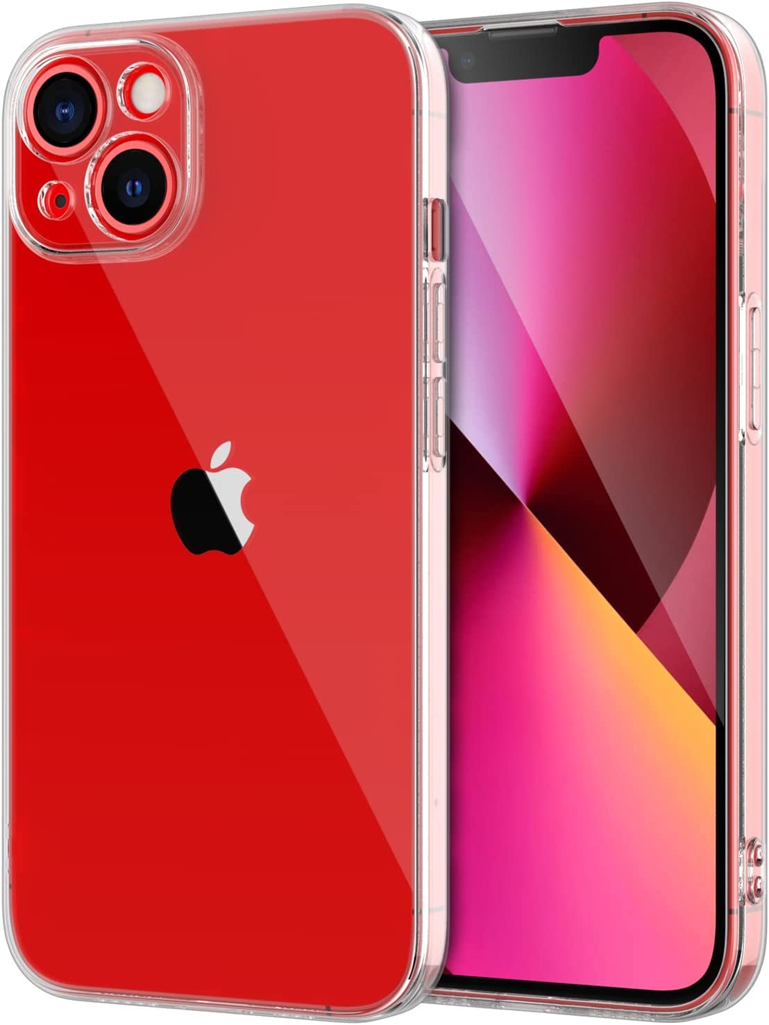 NISHTECH for iPhone 13 Premium Hybrid Transparent Soft Slim Dust Proof Back Case Cover with Camera Protection