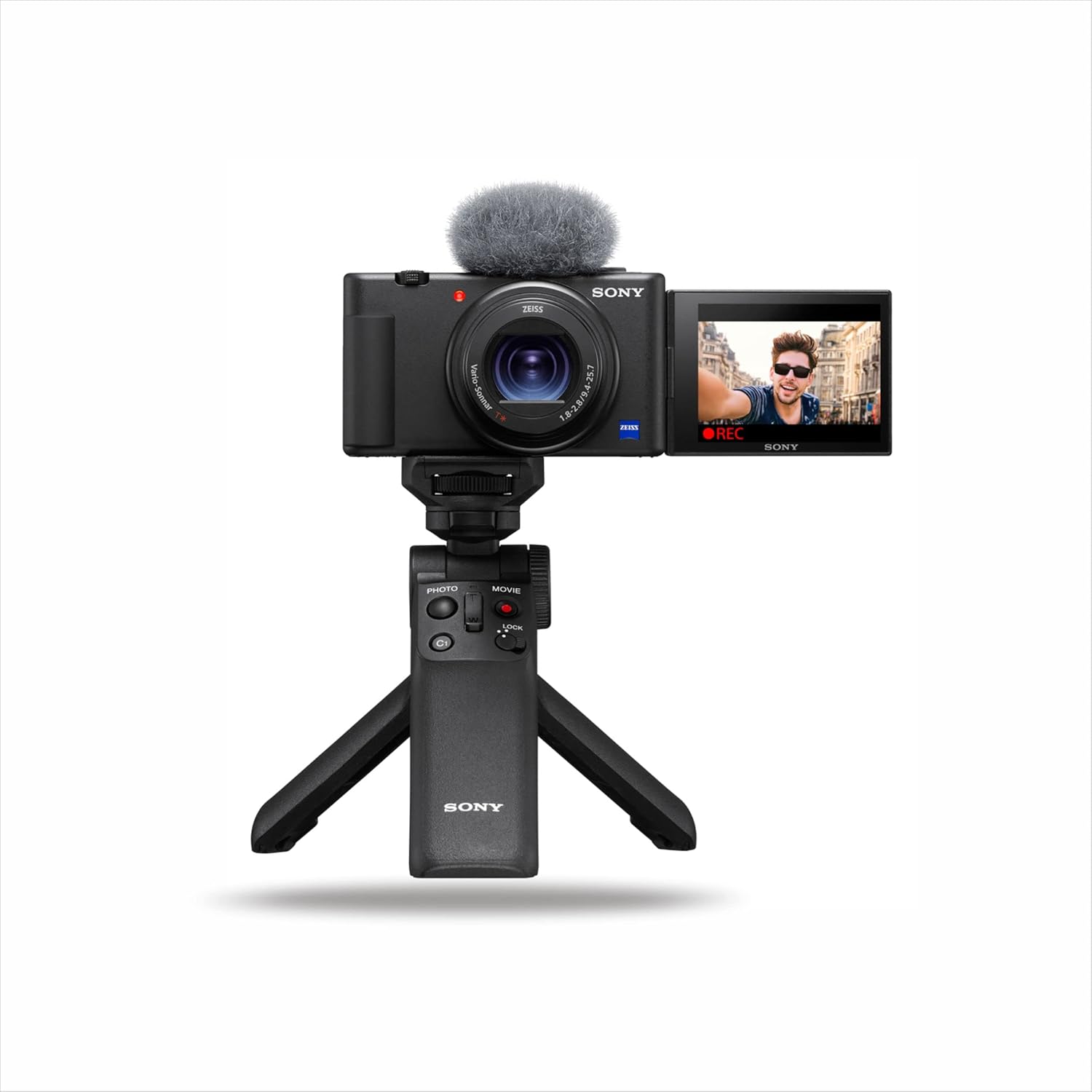 Sony Digital Camera ZV 1 for Content Creators (Compact, Video Eye AF, Flip Screen, in-Built Microphone, Bluetooth Shooting Grip, 4K Vlogging Camera for Content Creation) – Black