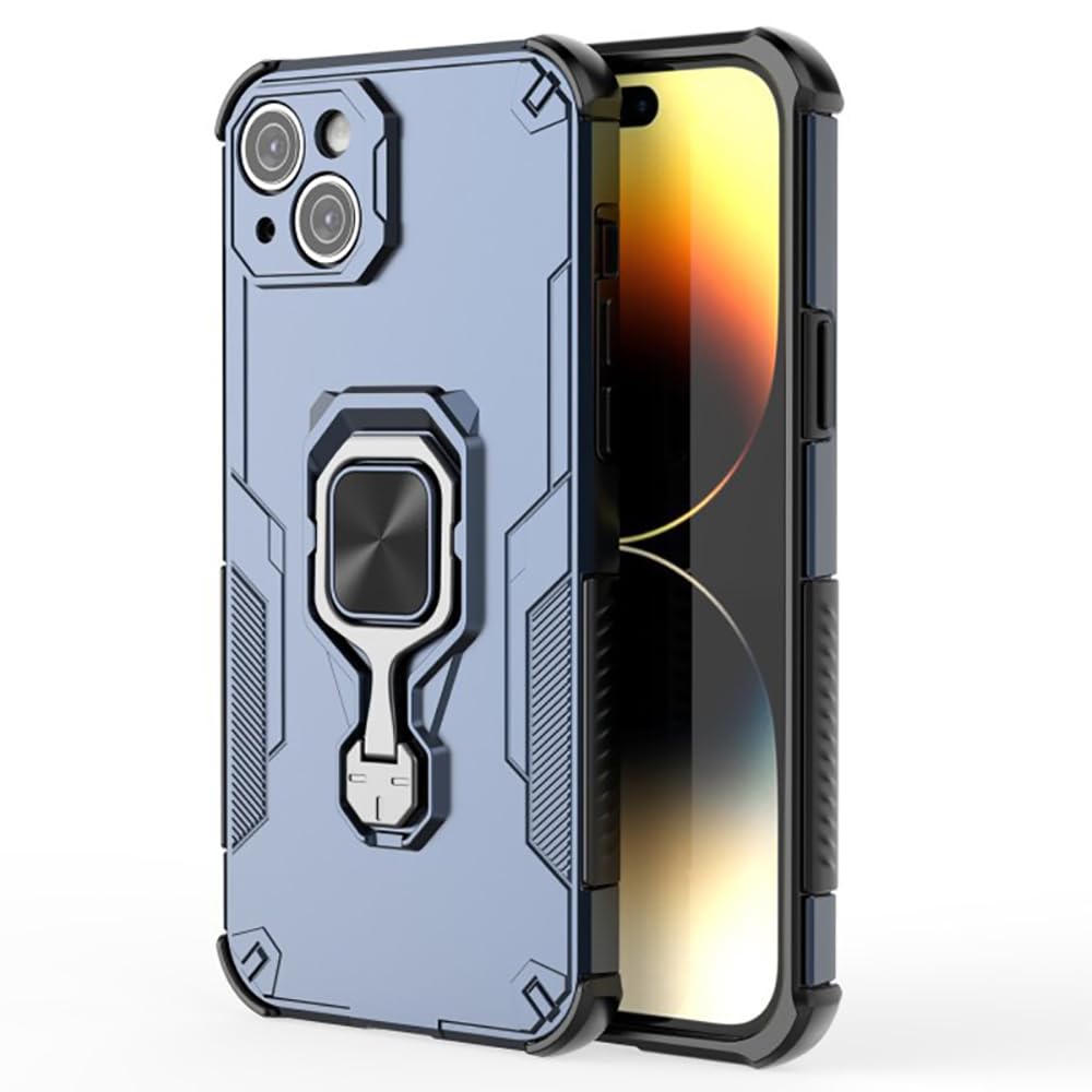 Amazon Brand-Solimo Basic Case for Apple iPhone 13 (Thermoplastic Polyurethane_Blue)