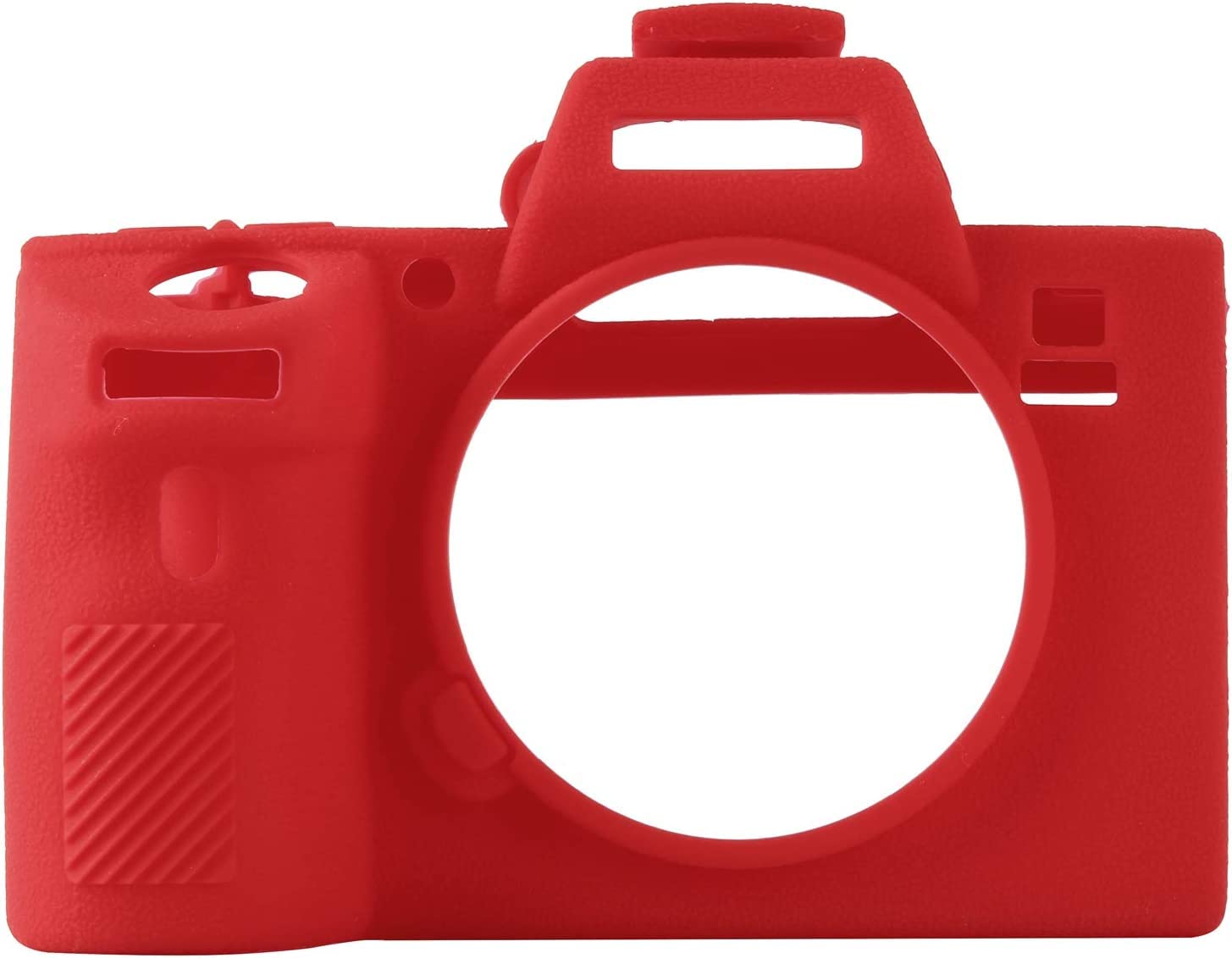 Easy Hood Camera Case for Sony Alpha a7III a7 III a7R III a7RIII a7SIII ILCE-7RM3 a73 a7R3 a7R Mark III Soft Silicone Rubber Protective Body Housing Case Skin Camera Protector Cover (Red)