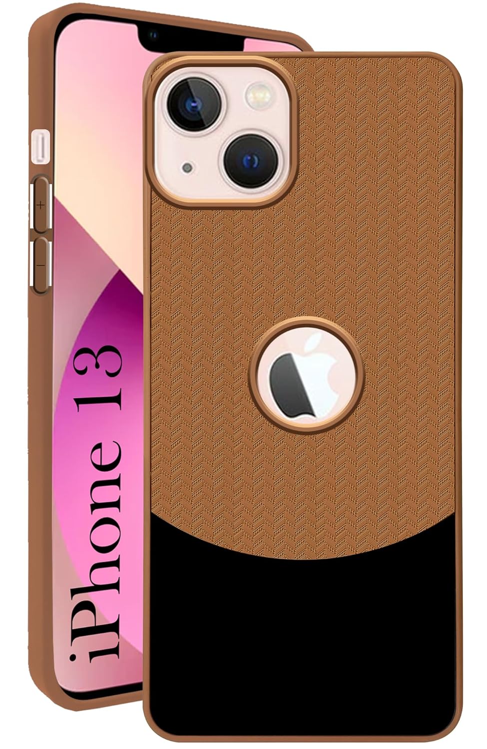 Jkobi Back Cover Case for Apple iPhone 13 (Elegant PU Leather Finish | Premium Minimalist Professional | Camera Protection Bump)