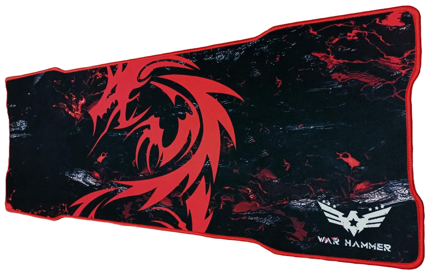 WAR HAMMER GX1050 Extended Size Gaming Mouse Pad| Stitched Edges| Non-Slip Rubber Base|Computer Laptop|Keyboard Mouse Pad for Office & Home