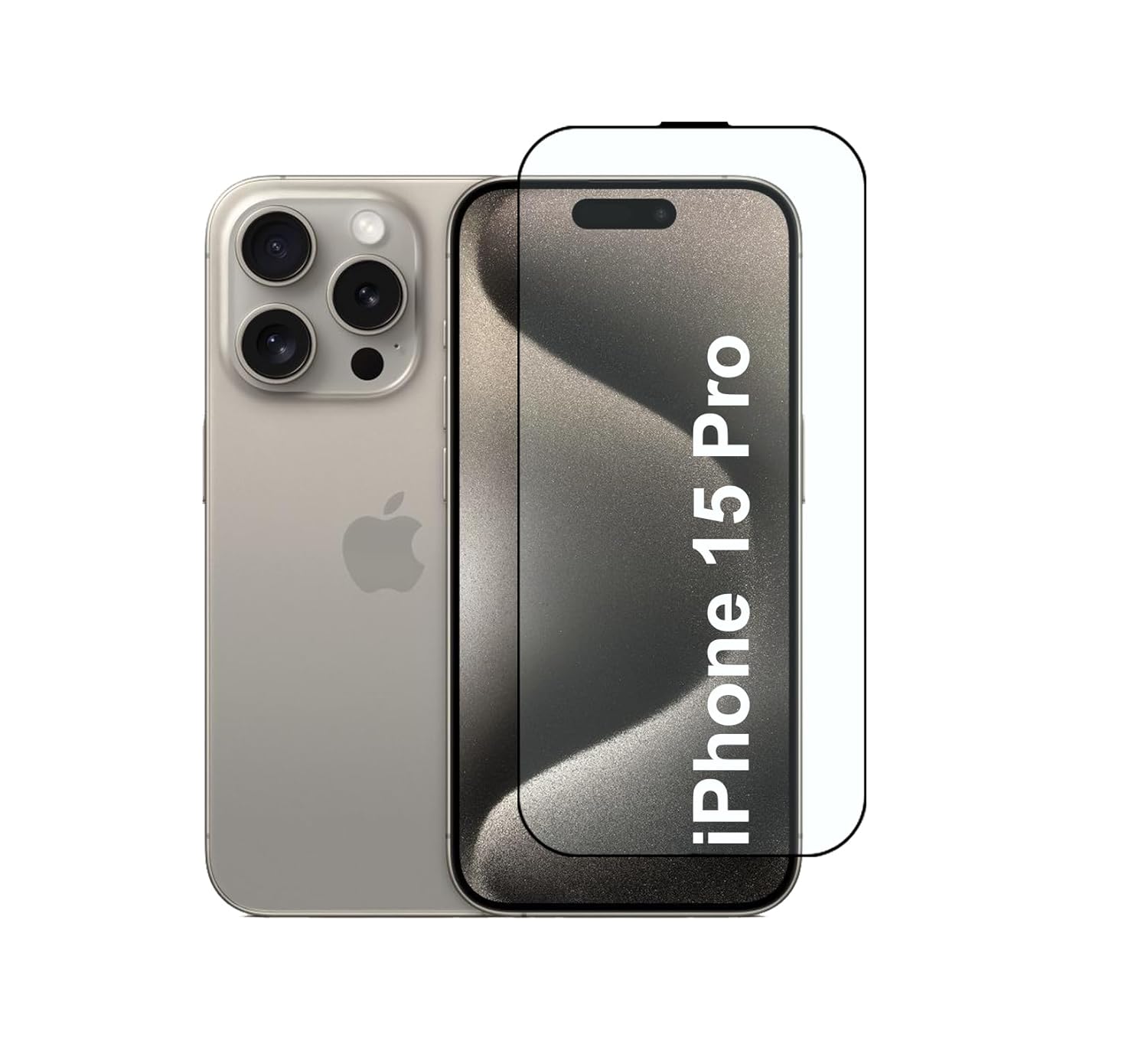 CEDO Tempered Glass for iPhone 15 Pro | Screen Protector Full HD Quality Tempered Glass Anti-Scratch Edge to Edge Coverage with Easy Installation Kit (Black)