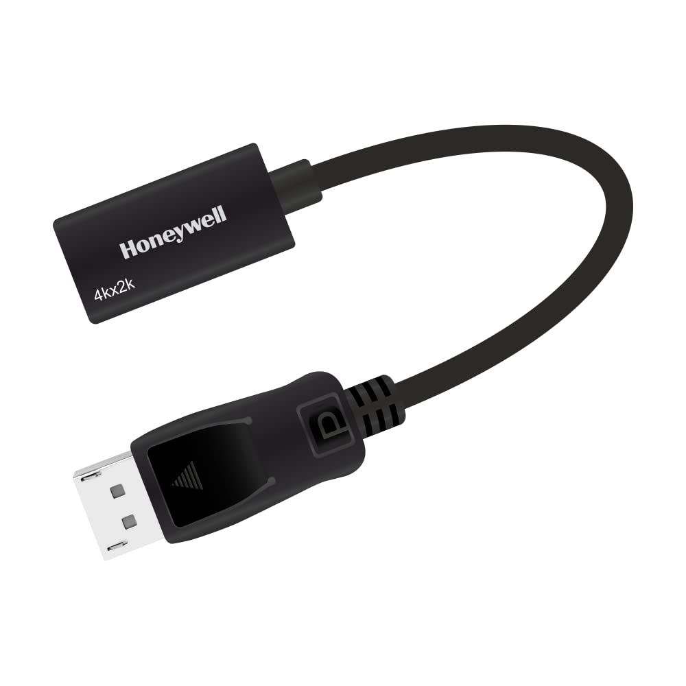 Honeywell Display Port to HDMI Adapter, 4K 3D Resolution with Surround Sound Audio Support, Male-Female Adapter, Compatible with LED Displays, Laptop, Gaming Console, Projector- Black Honeywell Display Port to HDMI Adapter, 4K 3D Resolution with Surround Sound Audio Support, Male-Female Adapter, Compatible with LED Displays, Laptop, Gaming Console, Projector- Black