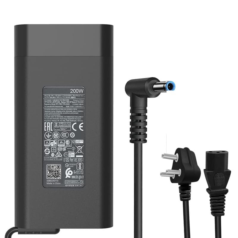 200W AC Replacement Charger Fit for HP Omen Pavilion 15 16 17 Victus 15 16 Zbook 15 17 ZBook Fury Create Studio Envy 15 2020 TPN-DA10 Gaming Laptop Power Adapter Supply