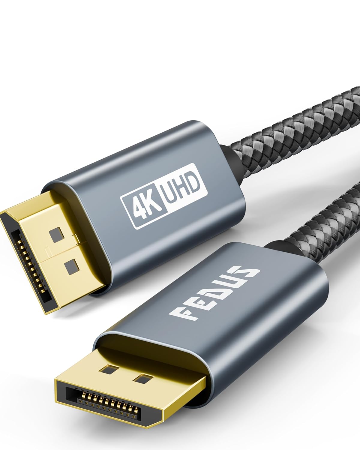 FEDUS 4K Displayport Cable, 16.4Ft/5M DP To DP [Certified 4K@60Hz, 2K@240Hz, 1080@240Hz] Compatible With Laptop, PC, Gaming Monitor, Graphics Card, Black