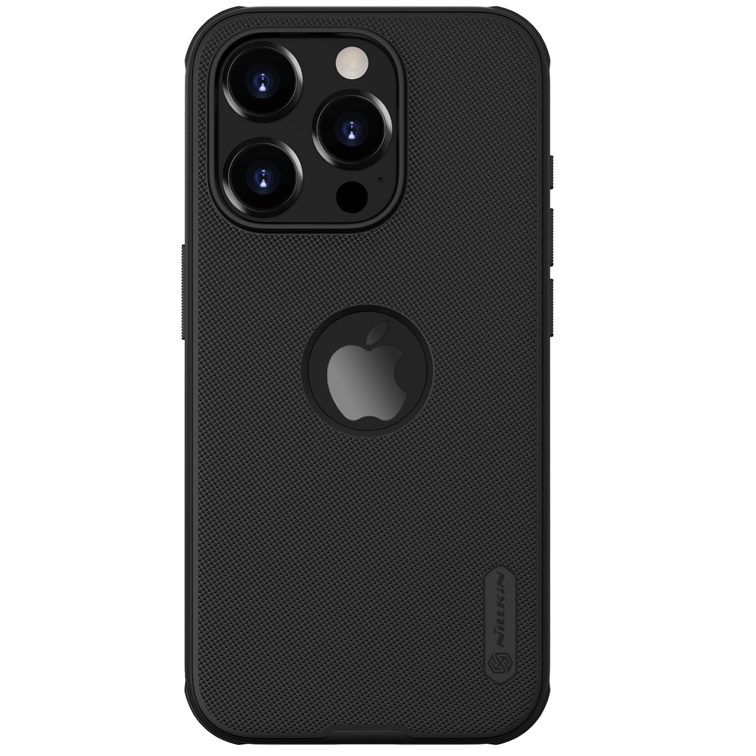 Nillkin Case for Apple iPhone 15 Pro (6.1″ Inch) Super Frosted Shield Pro Hard Back Soft Border (PC + TPU) Shock Absorb Cover Raised Bezel Camera Protect PC with Logo Cut Black Color