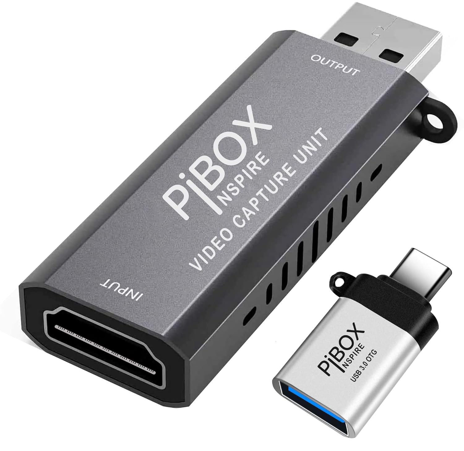 PiBOX India, Video Capture Card, 4K HDMI to USB 3.0 Game Capture Device Aluminium Windows Android Mac,HD 1080P Audio Video Card Live Streaming Gaming Conference,Teaching or Live Broadcasting